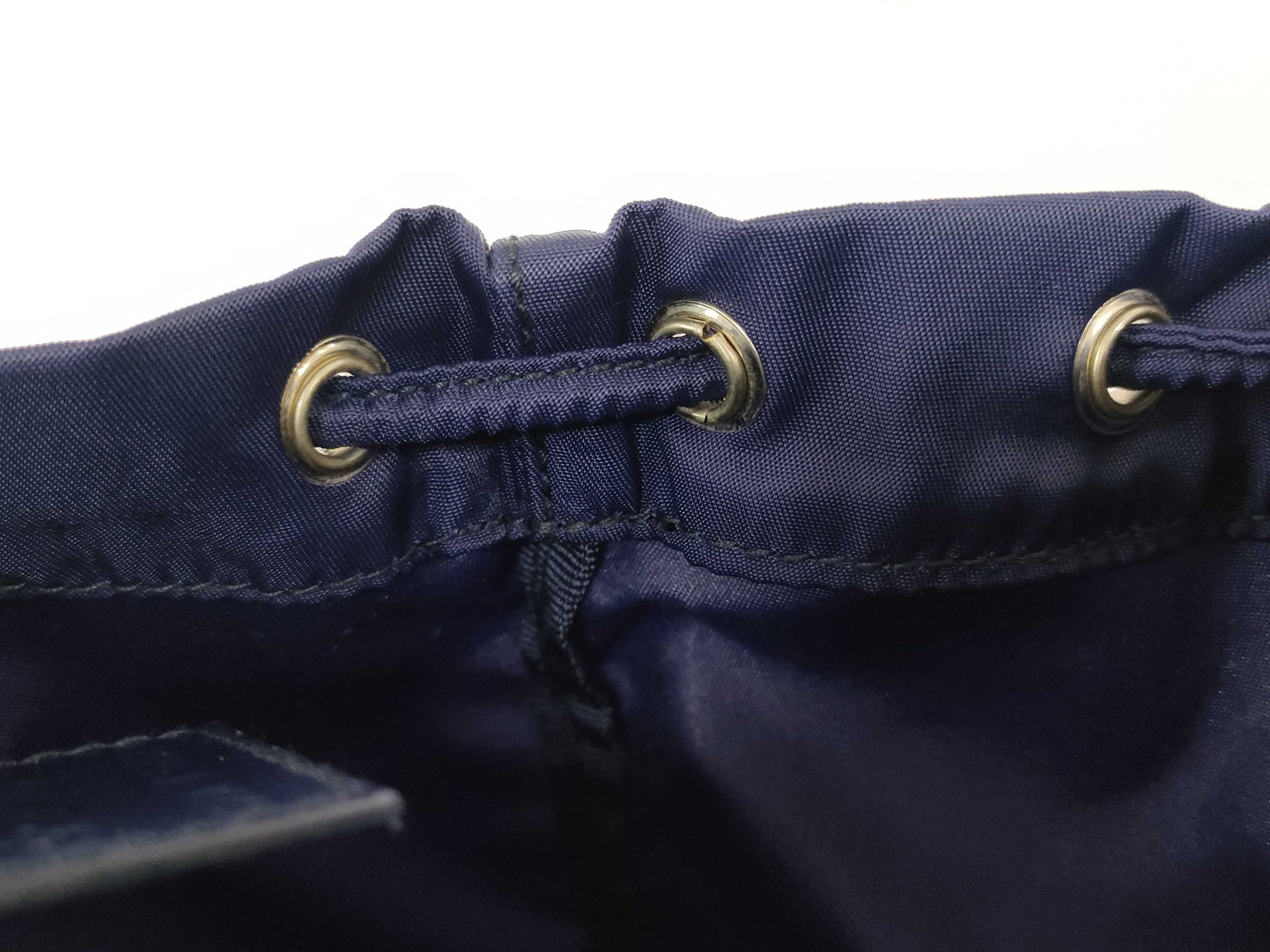 Nylon MV369 Plate Logo Pouch, Drawstring Type, Navy, Unused. — view 8