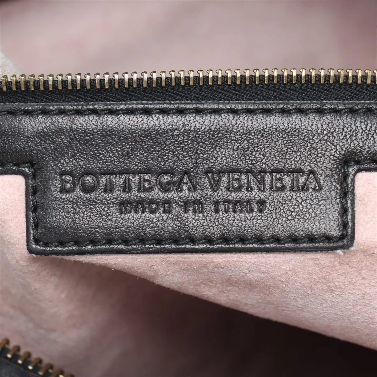 Intrecciato Hobo Leather Shoulder Bag Black 115654 Outlet Mark — view 9
