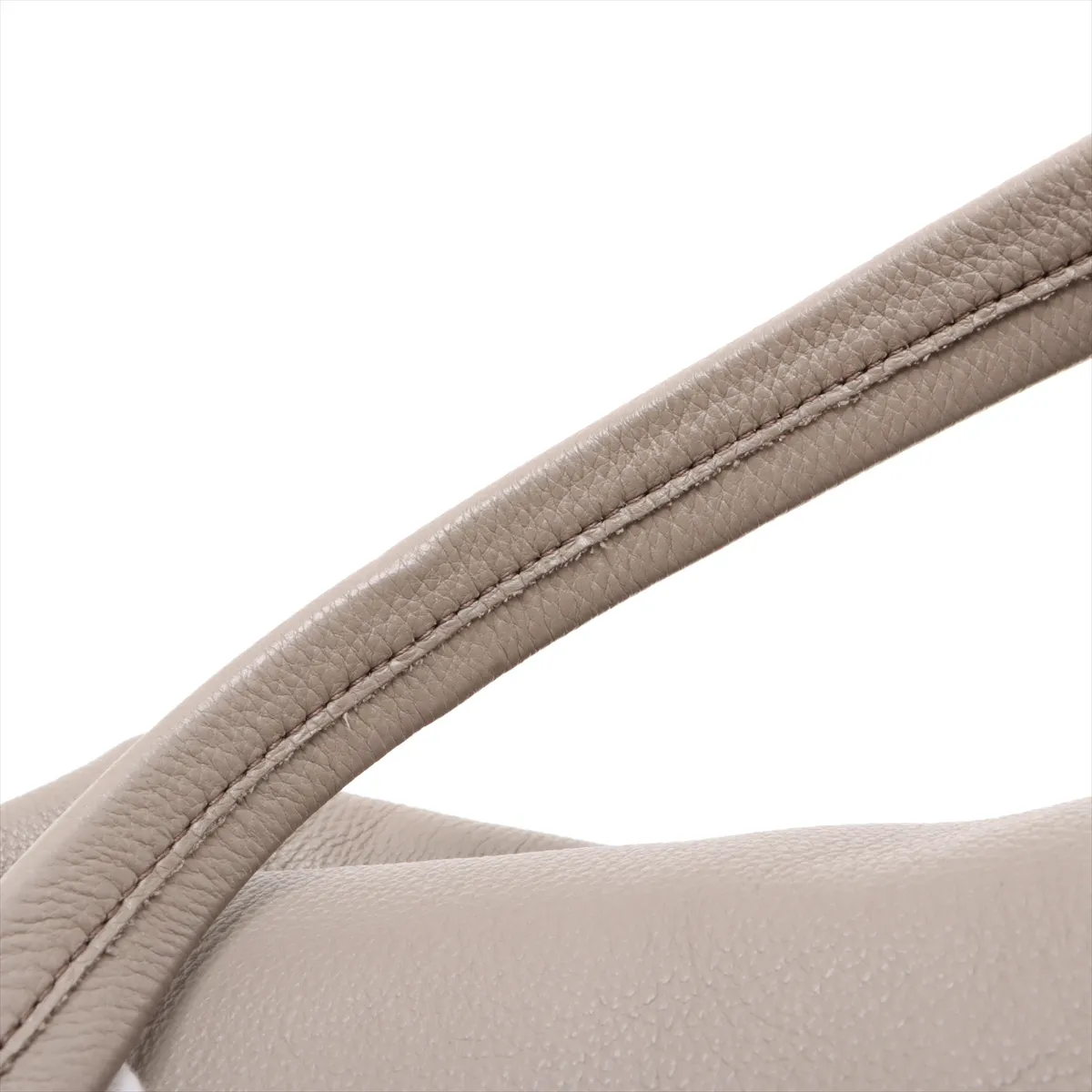 Vitello Phoenix Leather Shoulder Bag Greige — view 11