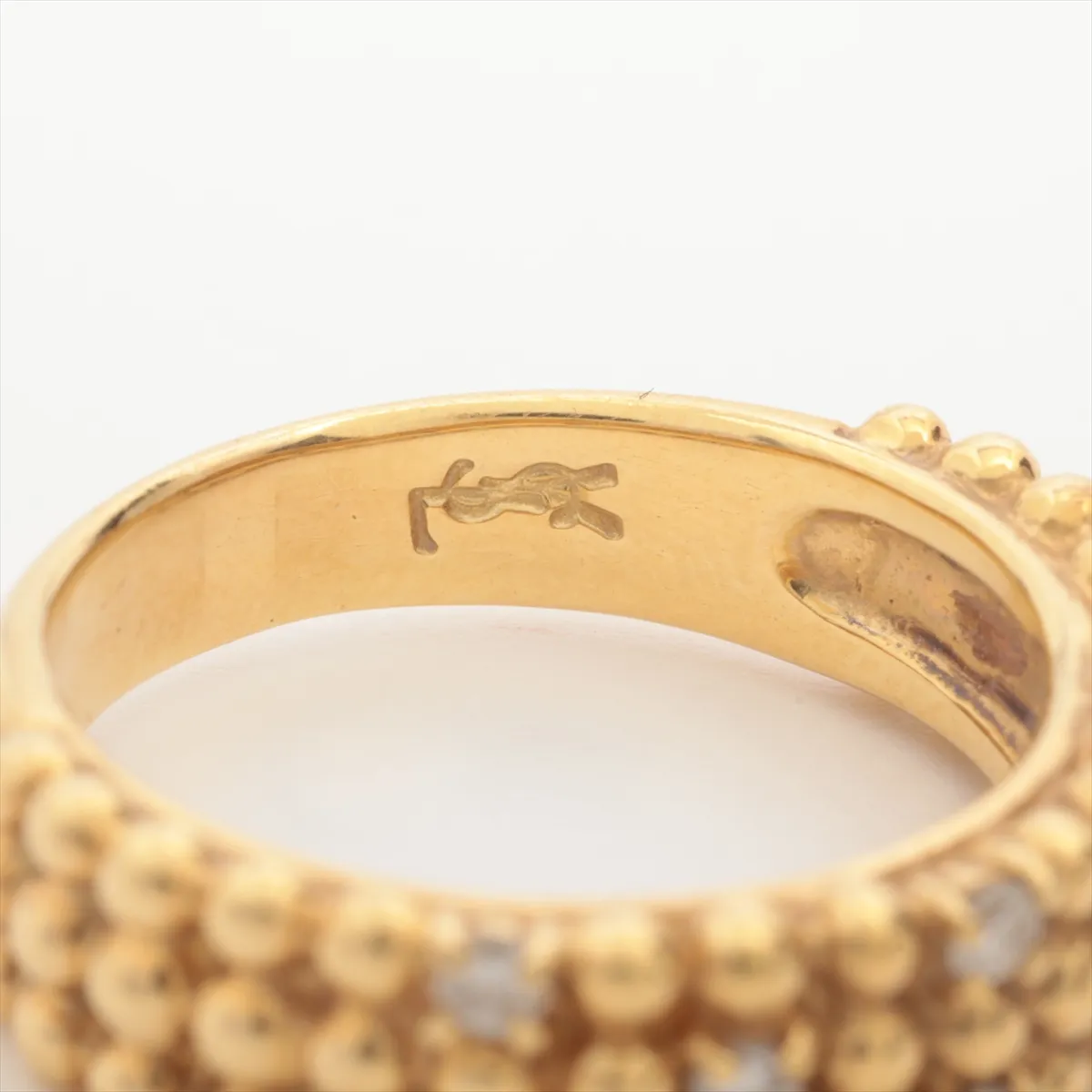 diamond ring, K18 (YG), 8.1g, 0.22g diamond. — view 4