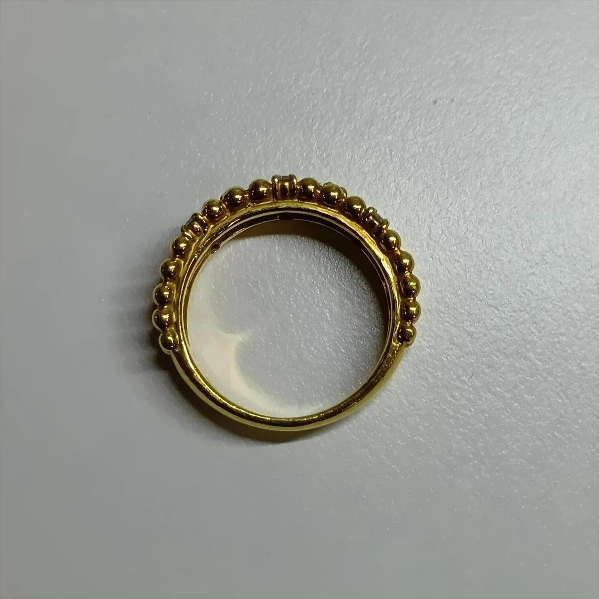 diamond ring, K18 (YG), 8.1g, 0.22g diamond. — view 6