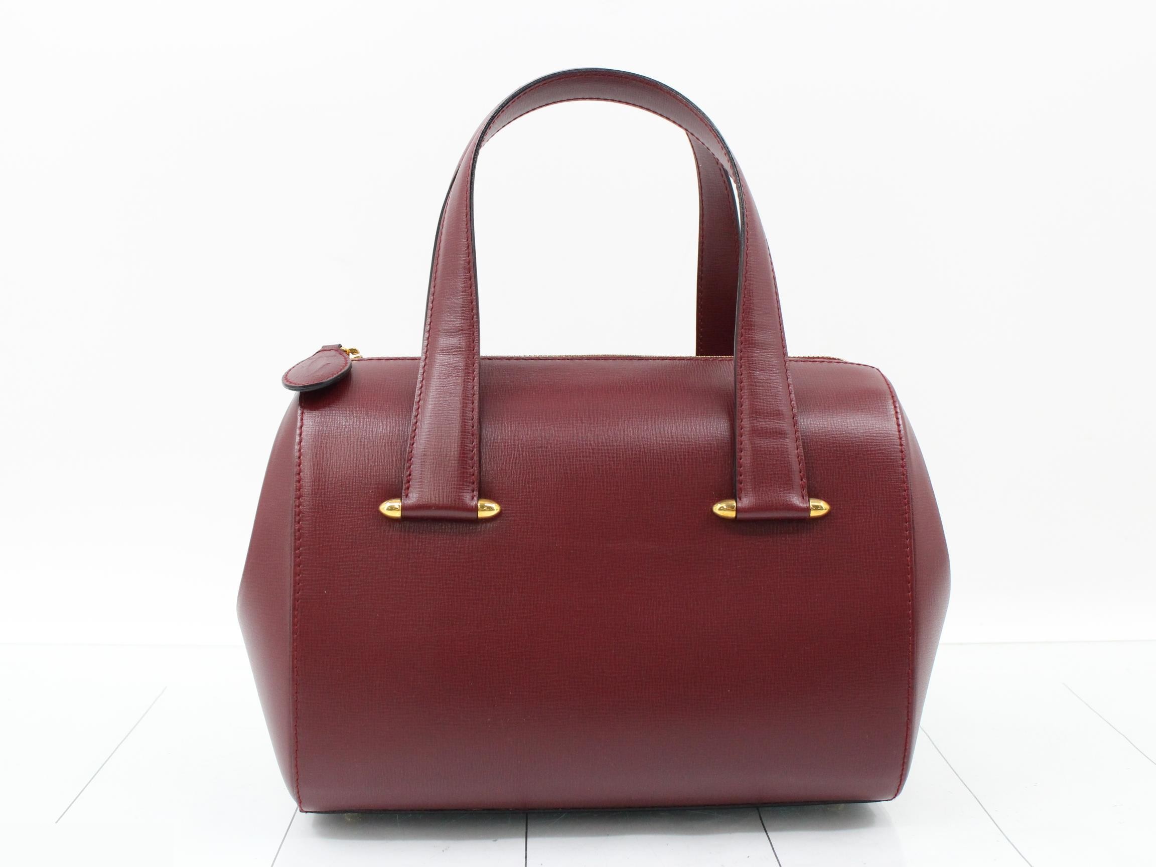 Mustline Leather Handbag Bordeaux