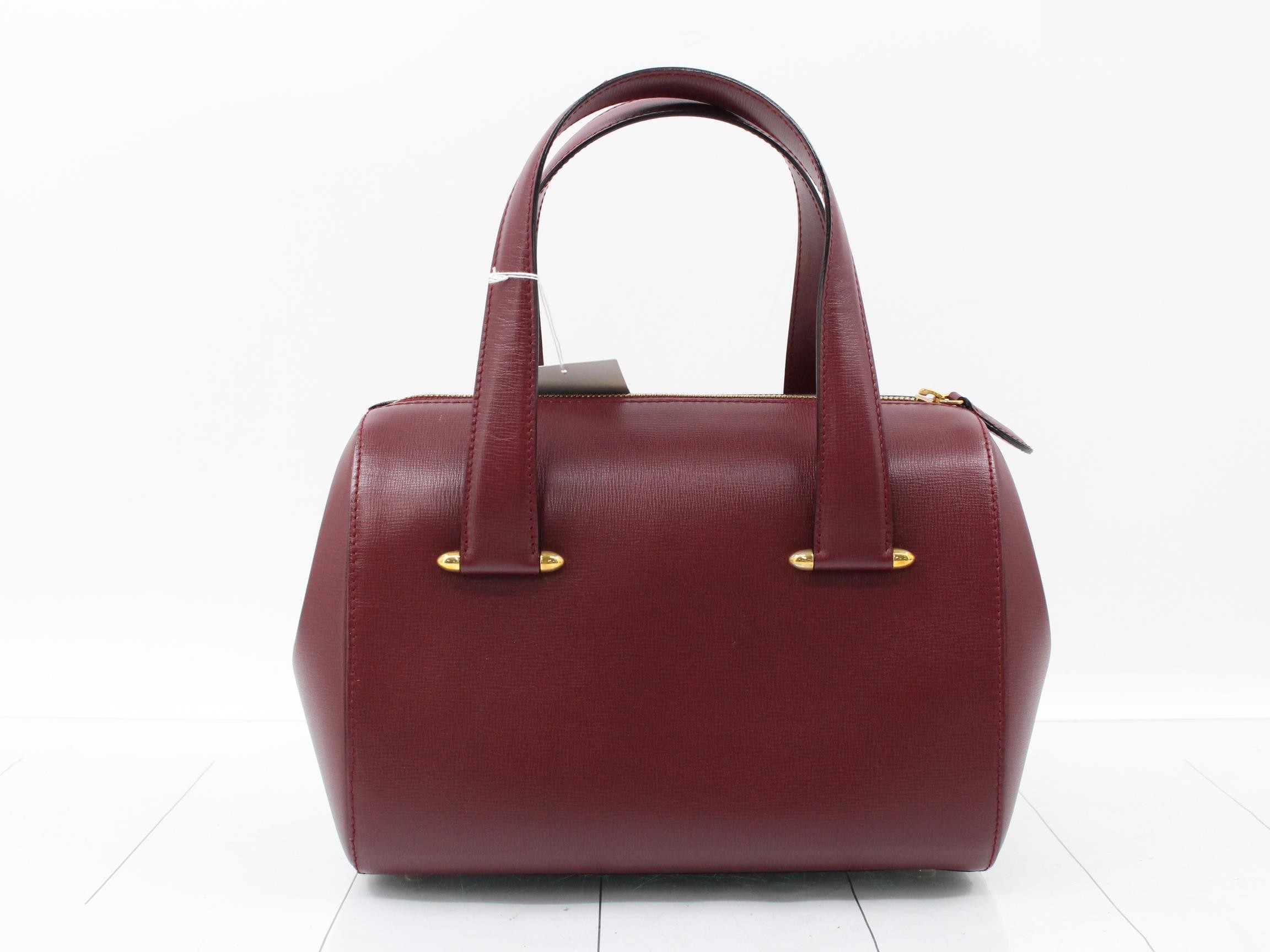 Mustline Leather Handbag Bordeaux — view 2