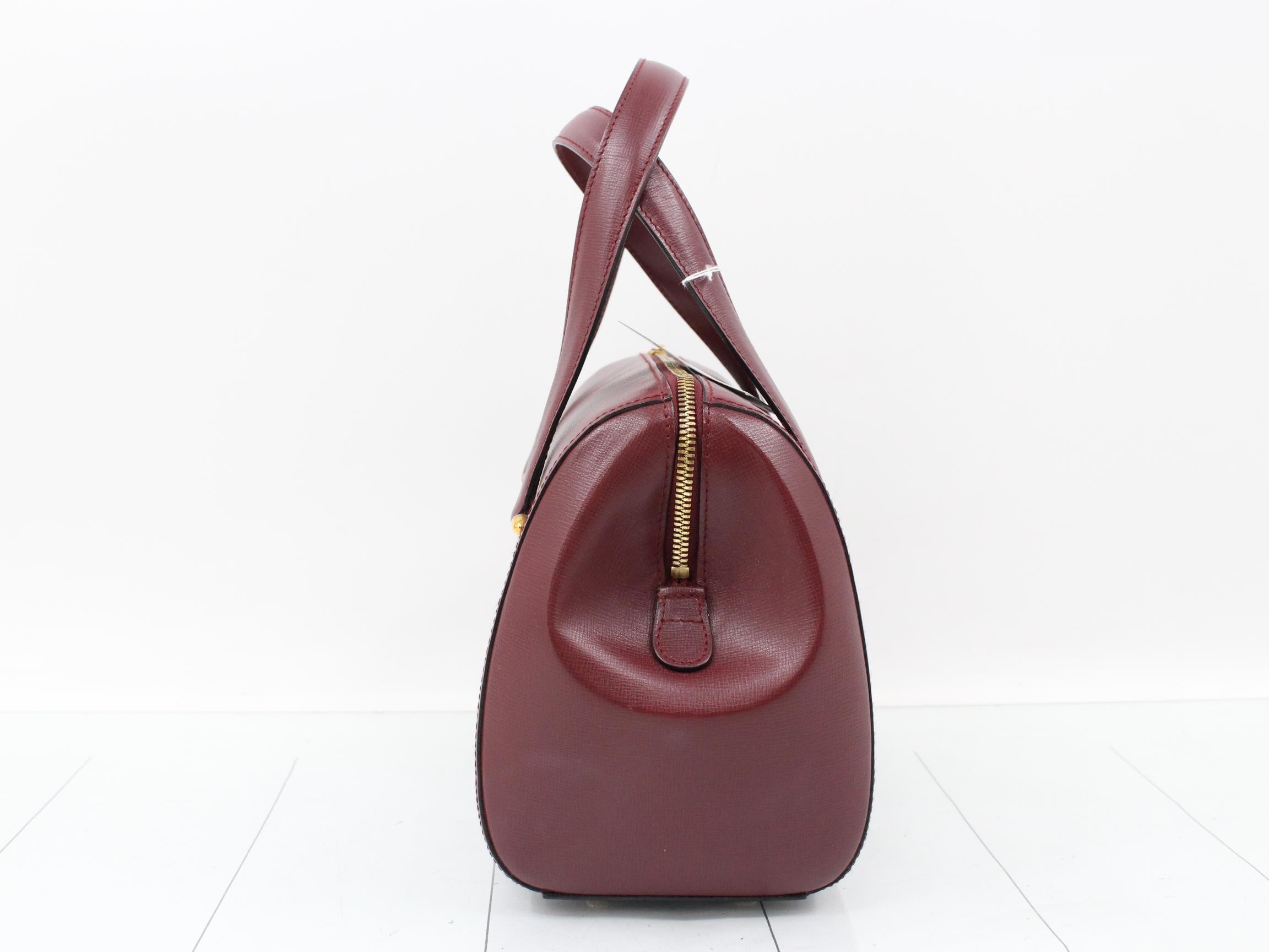 Mustline Leather Handbag Bordeaux — view 3