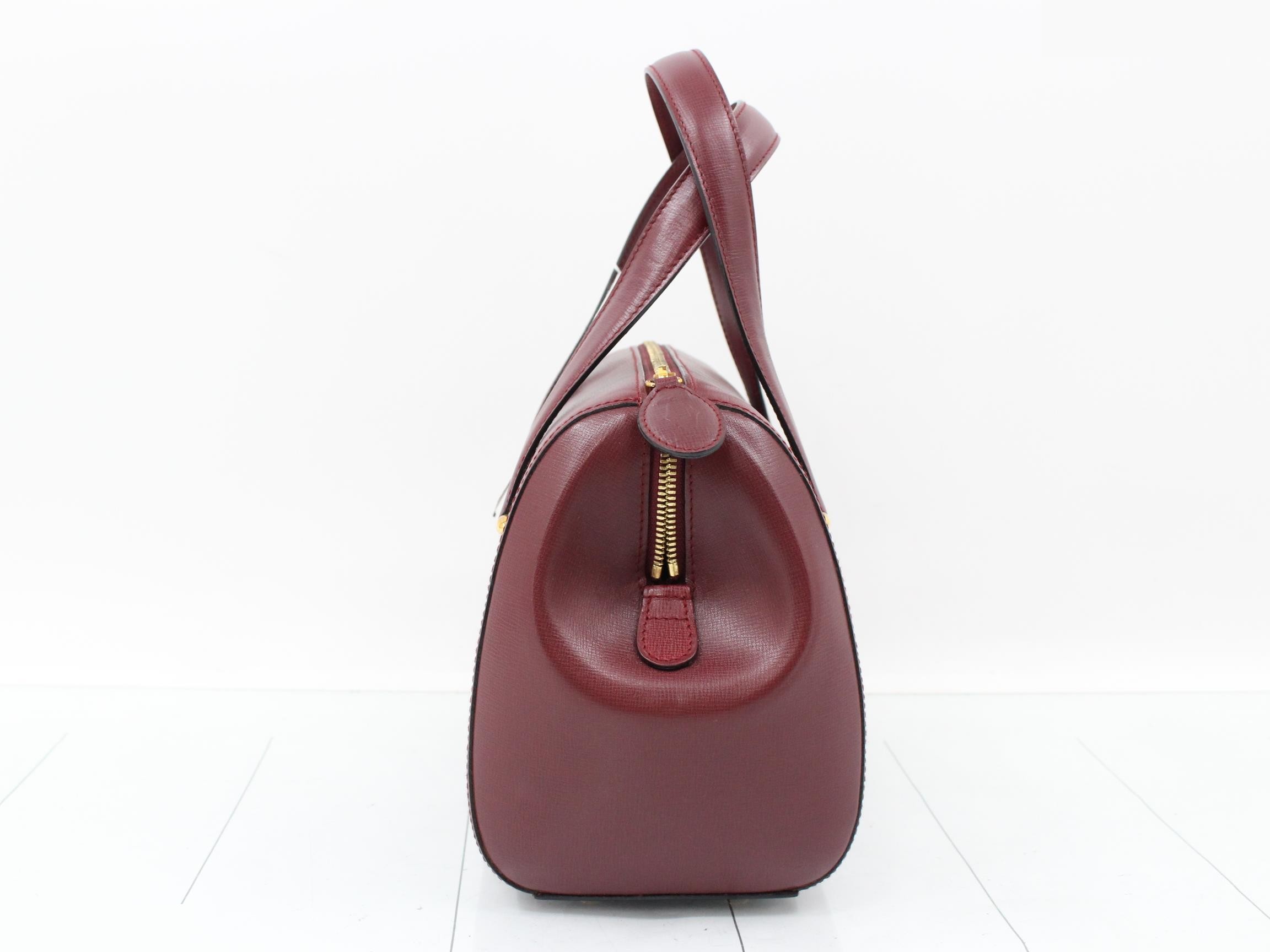 Mustline Leather Handbag Bordeaux — view 4