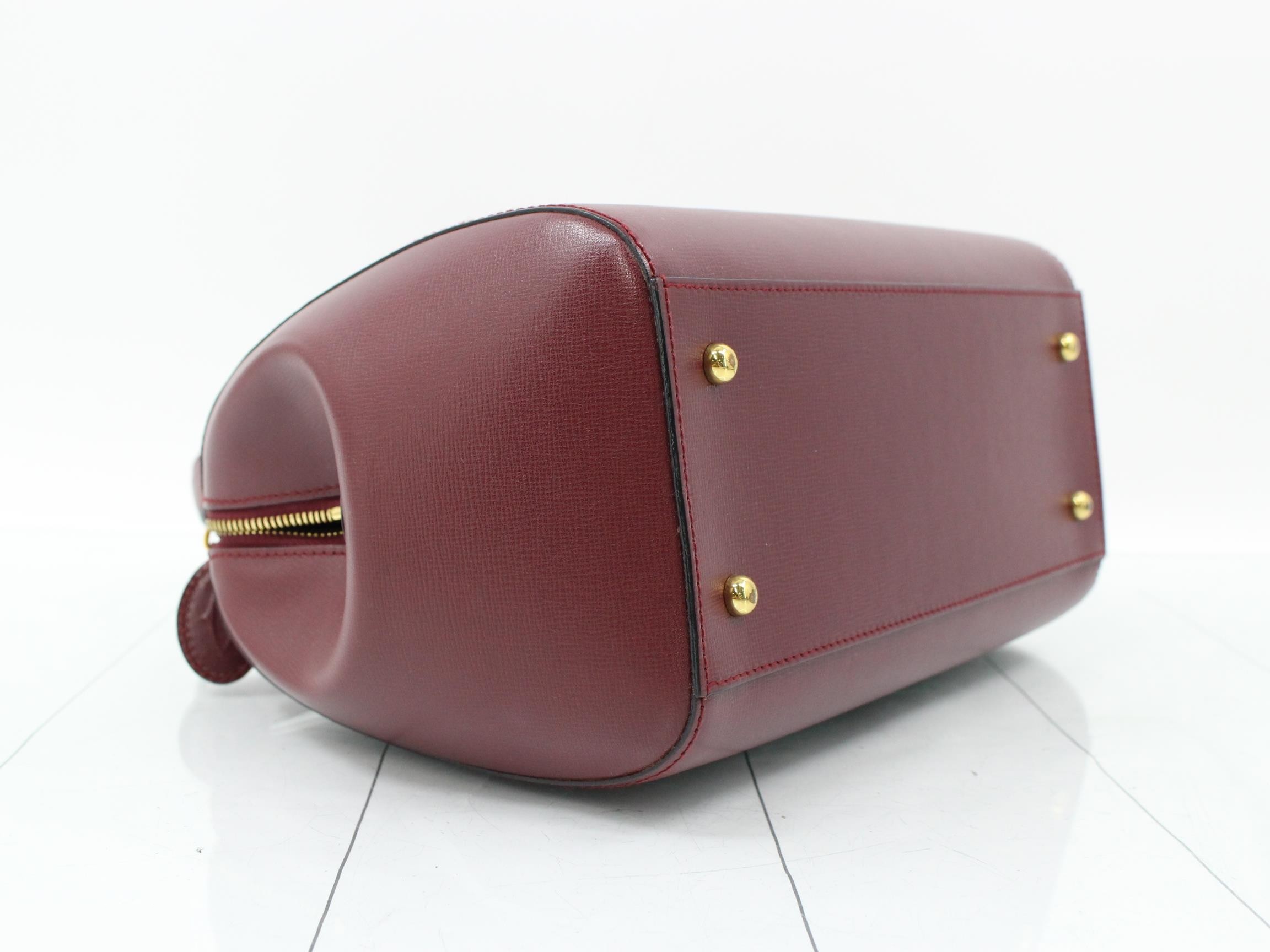 Mustline Leather Handbag Bordeaux — view 5