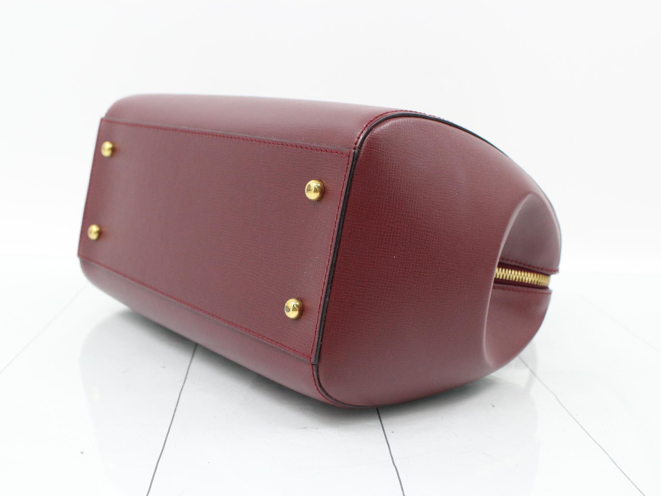 Mustline Leather Handbag Bordeaux — view 6