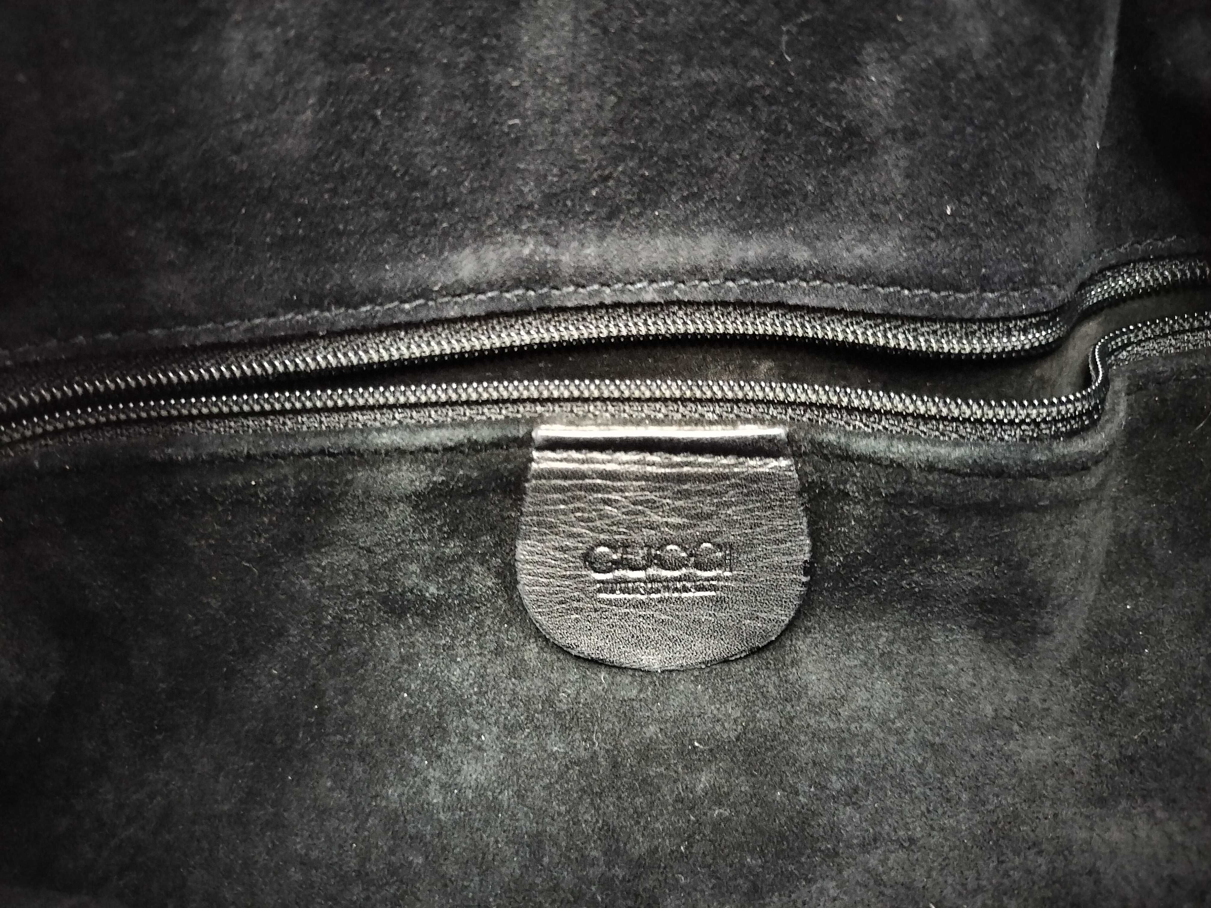 Suede Leather One-Shoulder Bag (Black) — view 13