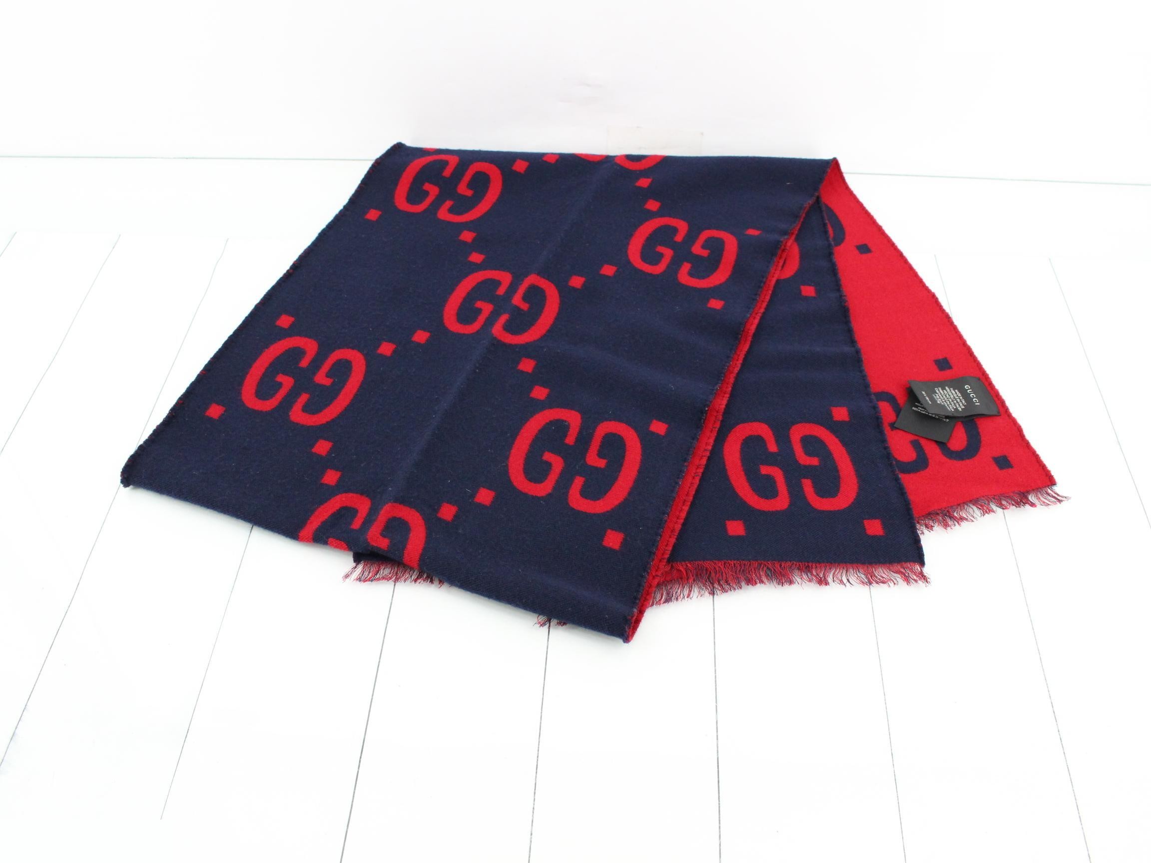 New tag Gucci GG Jacquard Jumbo GG Scarf — view 3