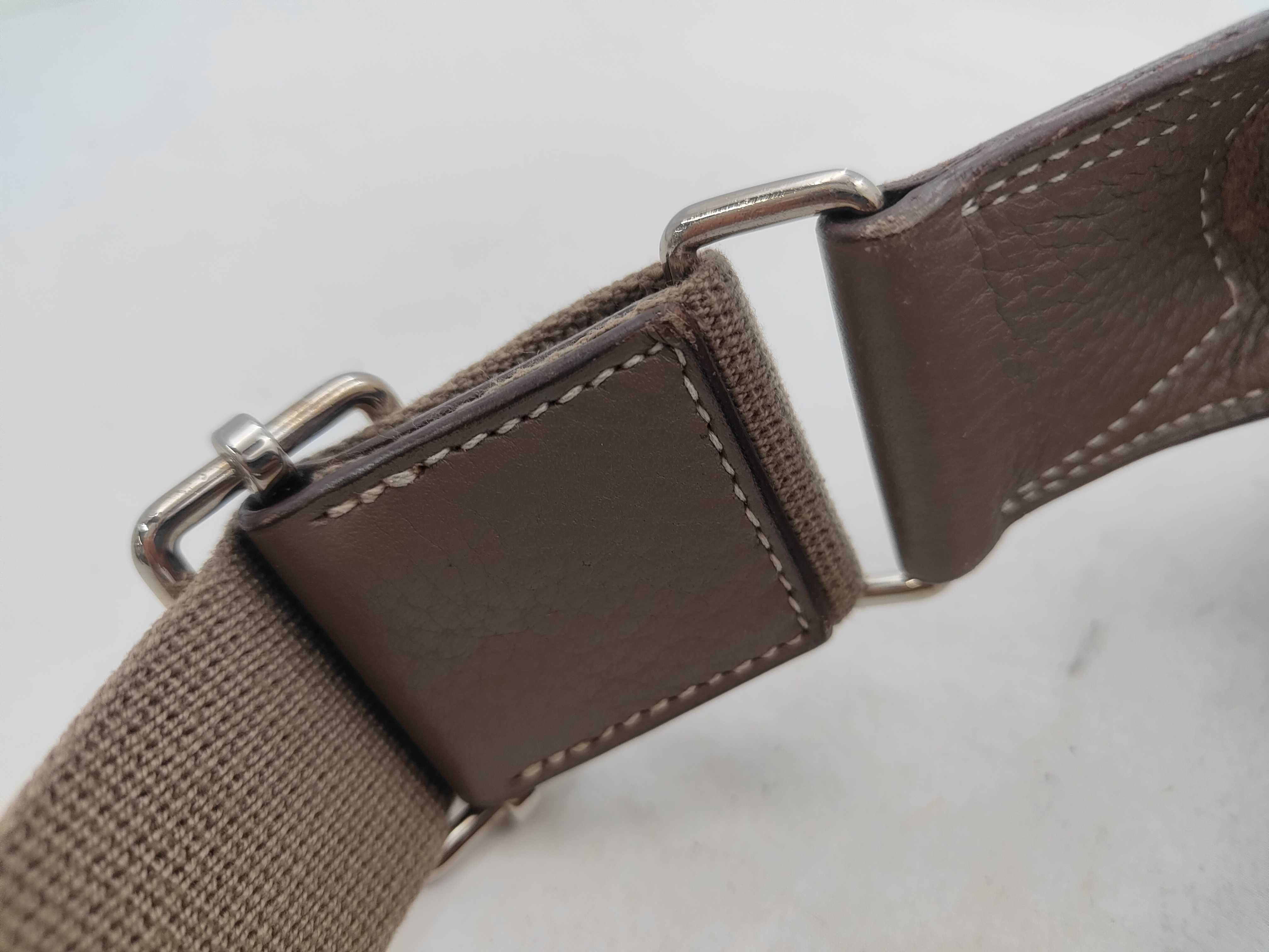 Good News GM Shoulder Bag, Taurillon Clemence Leather, Etoupe, Silver Hardware, L Stamp — view 5