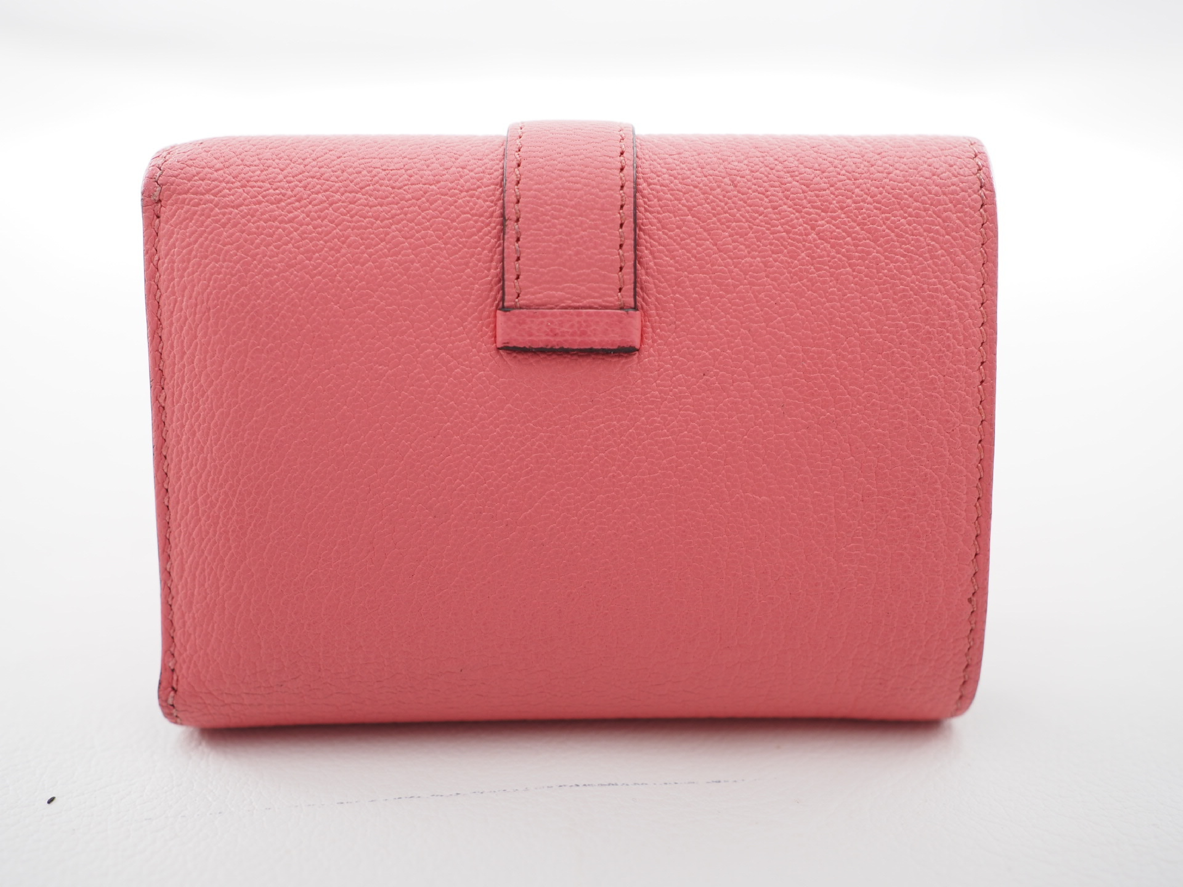 (Hermes) 2024 Bearn Combination Chevre Mysore Rose Azalee Silver Hardware W Stamp Wallet — view 2