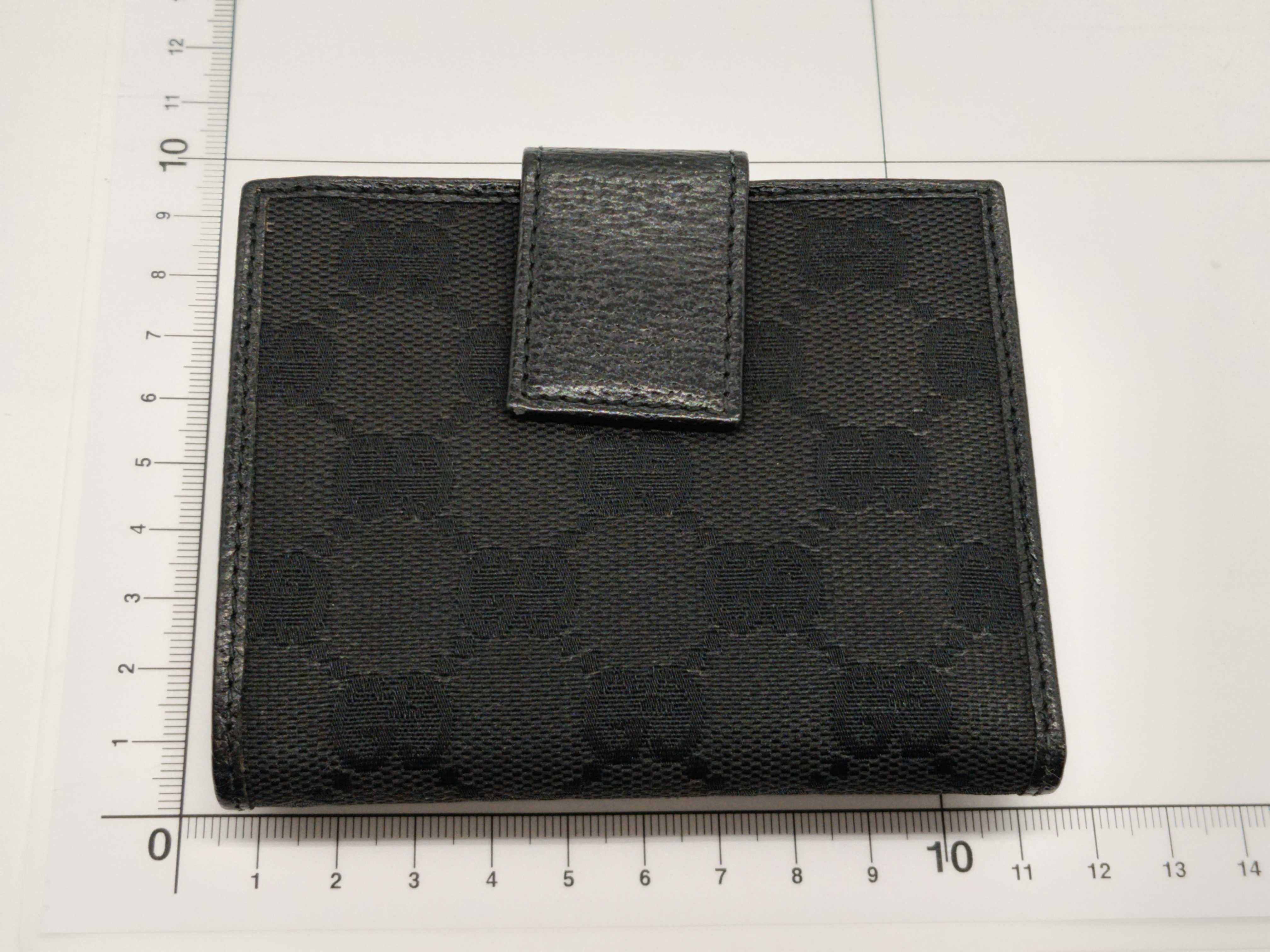 112716GG Canvas Bi-fold Wallet, Black — view 2