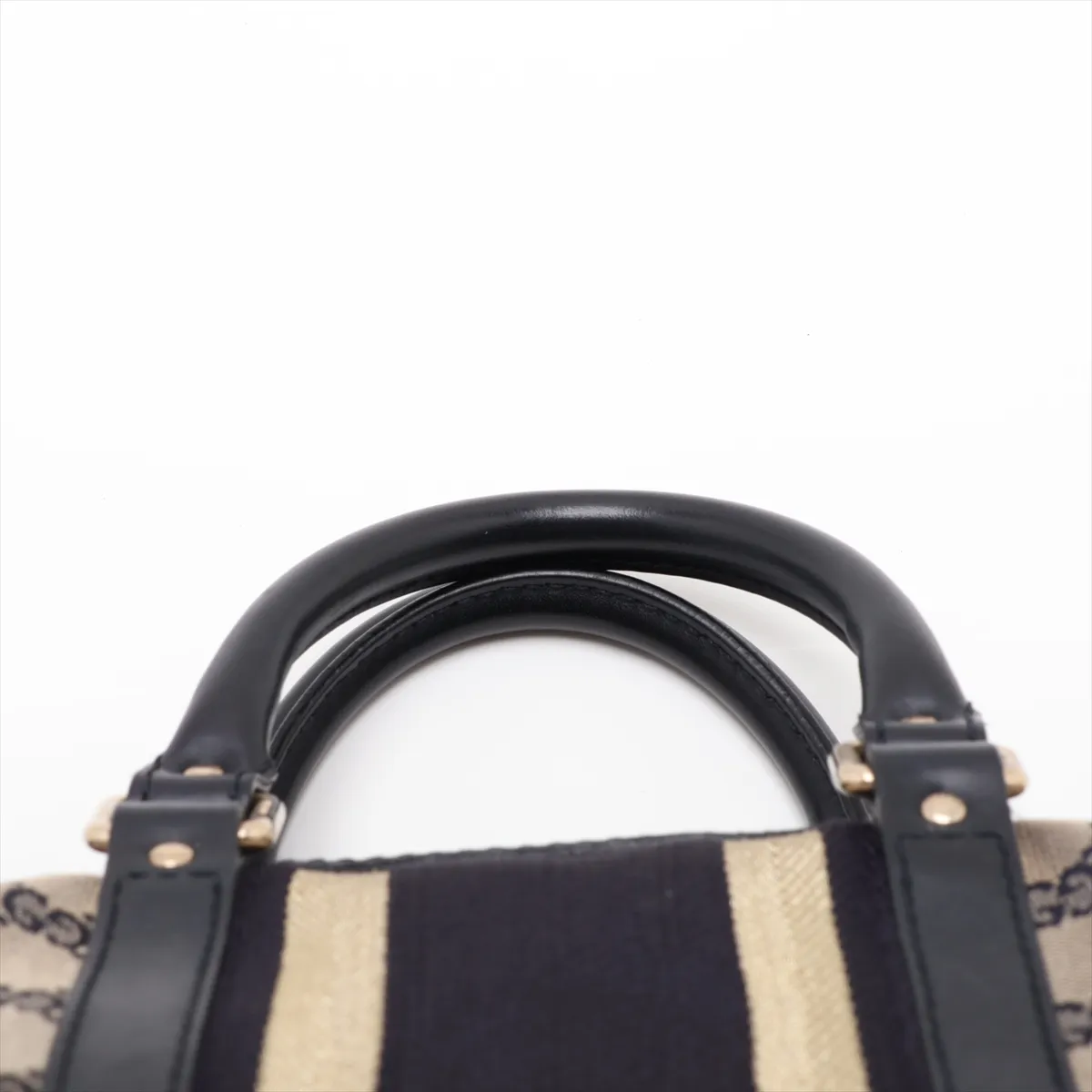 GG Canvas x Leather 2-Way Handbag Navy 247205 — view 6