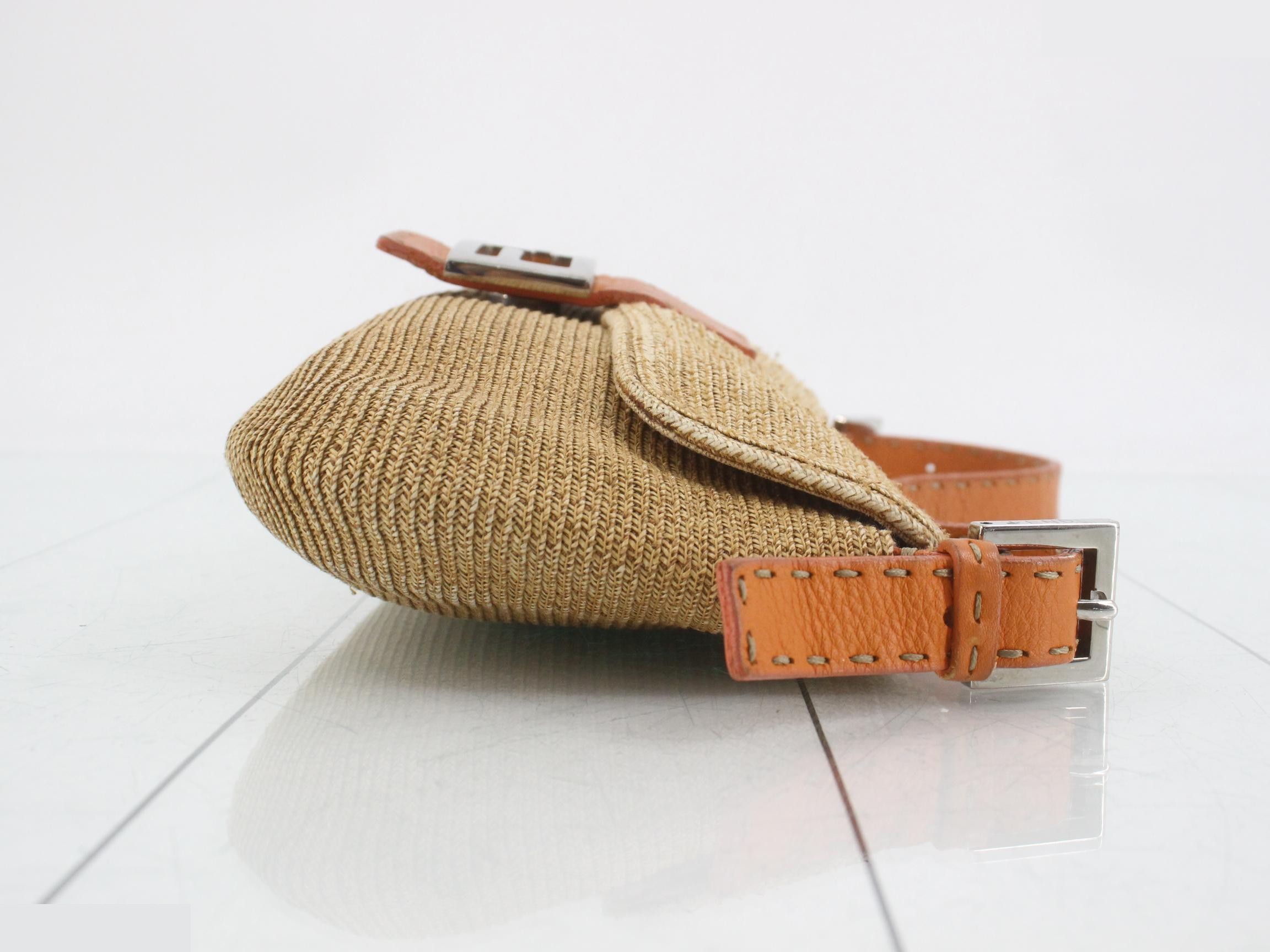 Mamma Baguette Selleria Straw One-Shoulder Bag — view 3