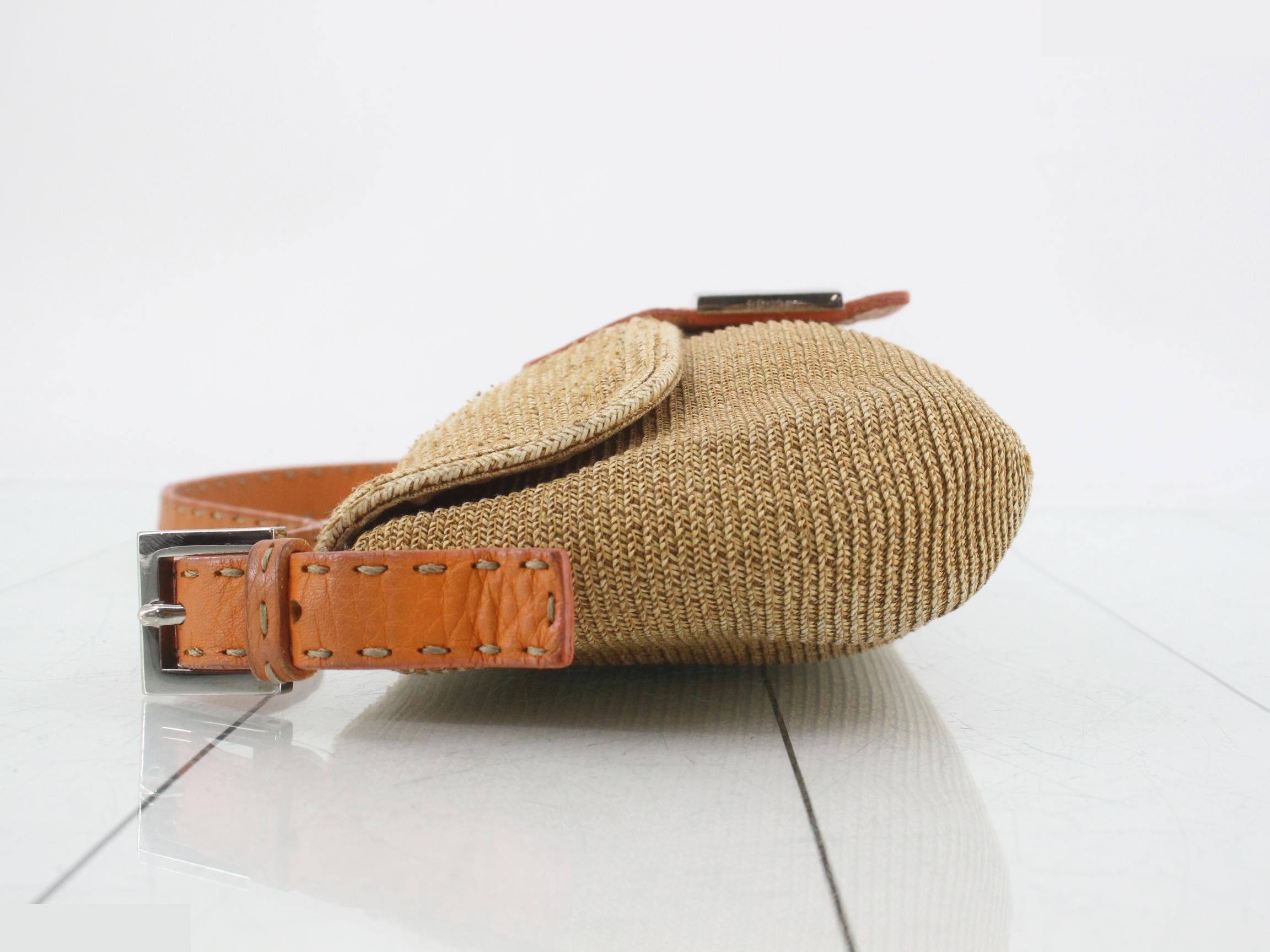 Mamma Baguette Selleria Straw One-Shoulder Bag — view 4