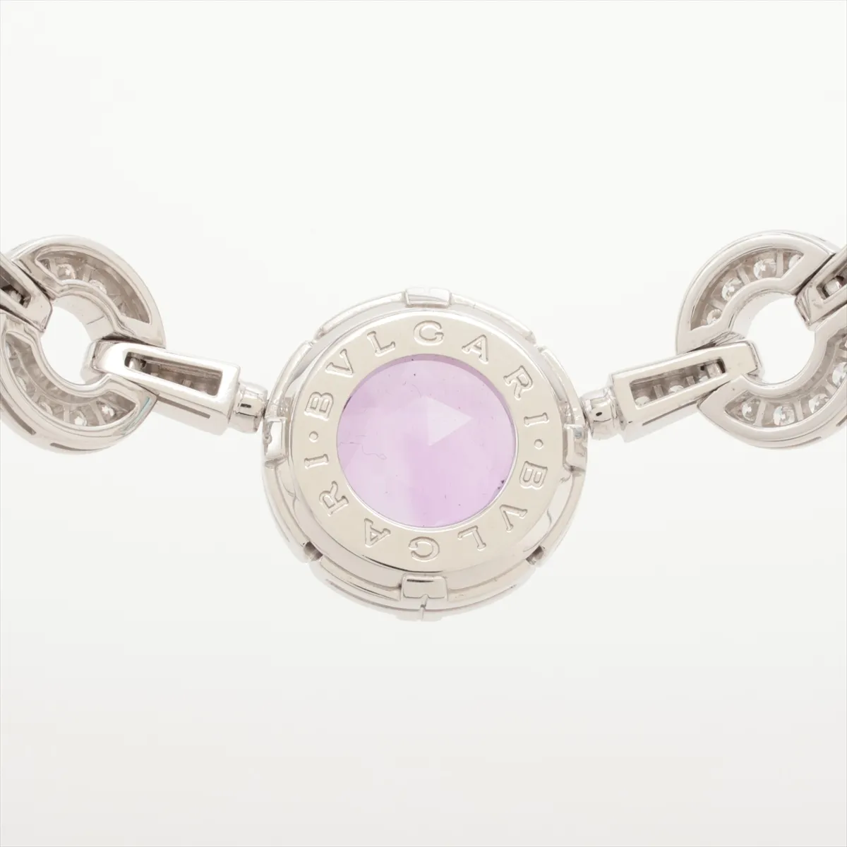 Parentesi Cocktail Amethyst Topaz Necklace 750 (WG) 73.3g (Stone chipped, diamond) — view 3