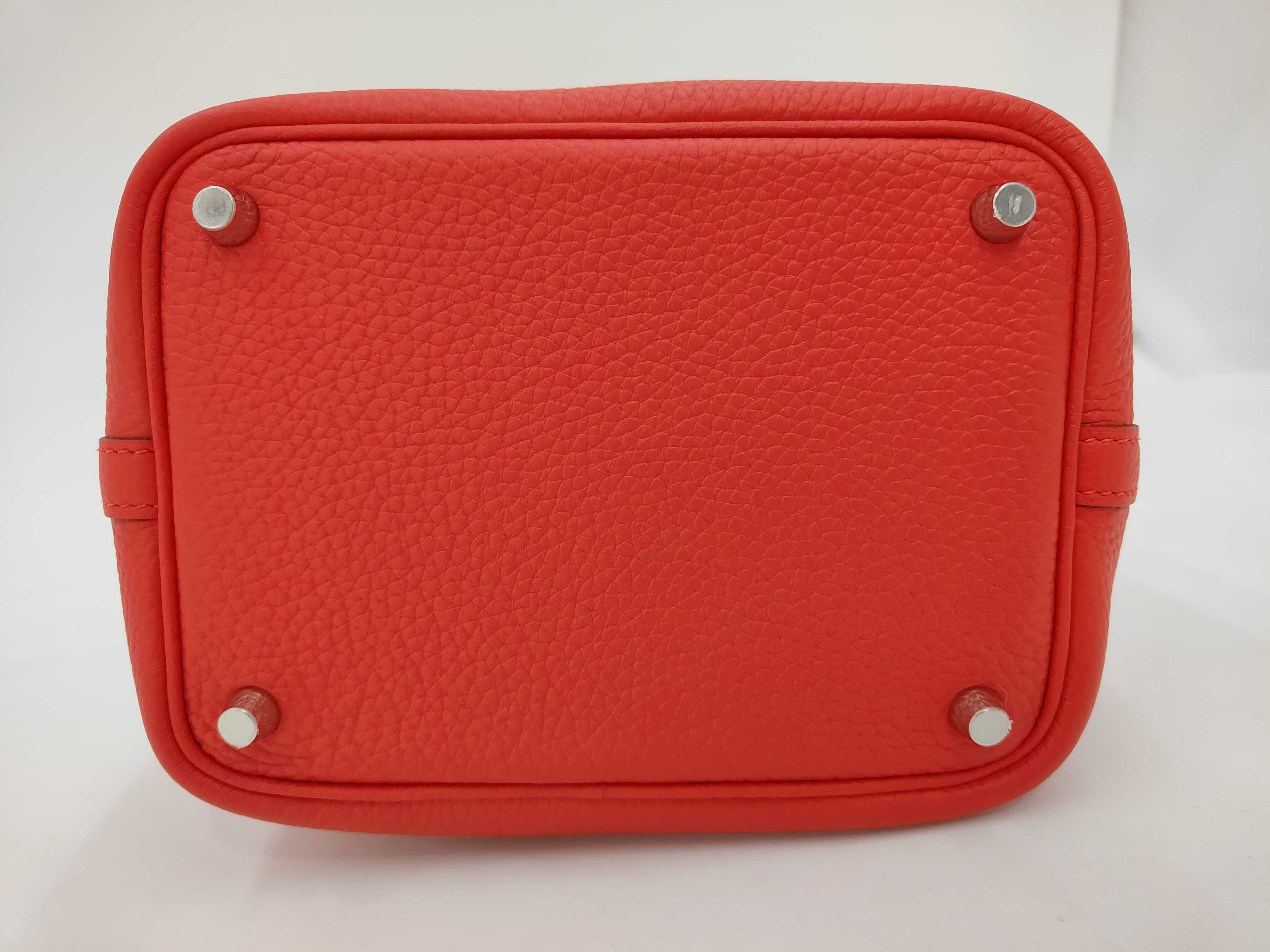 Picotin Lock PM Rouge Silver Hardware K Stamp PU009NI Handbag — view 5