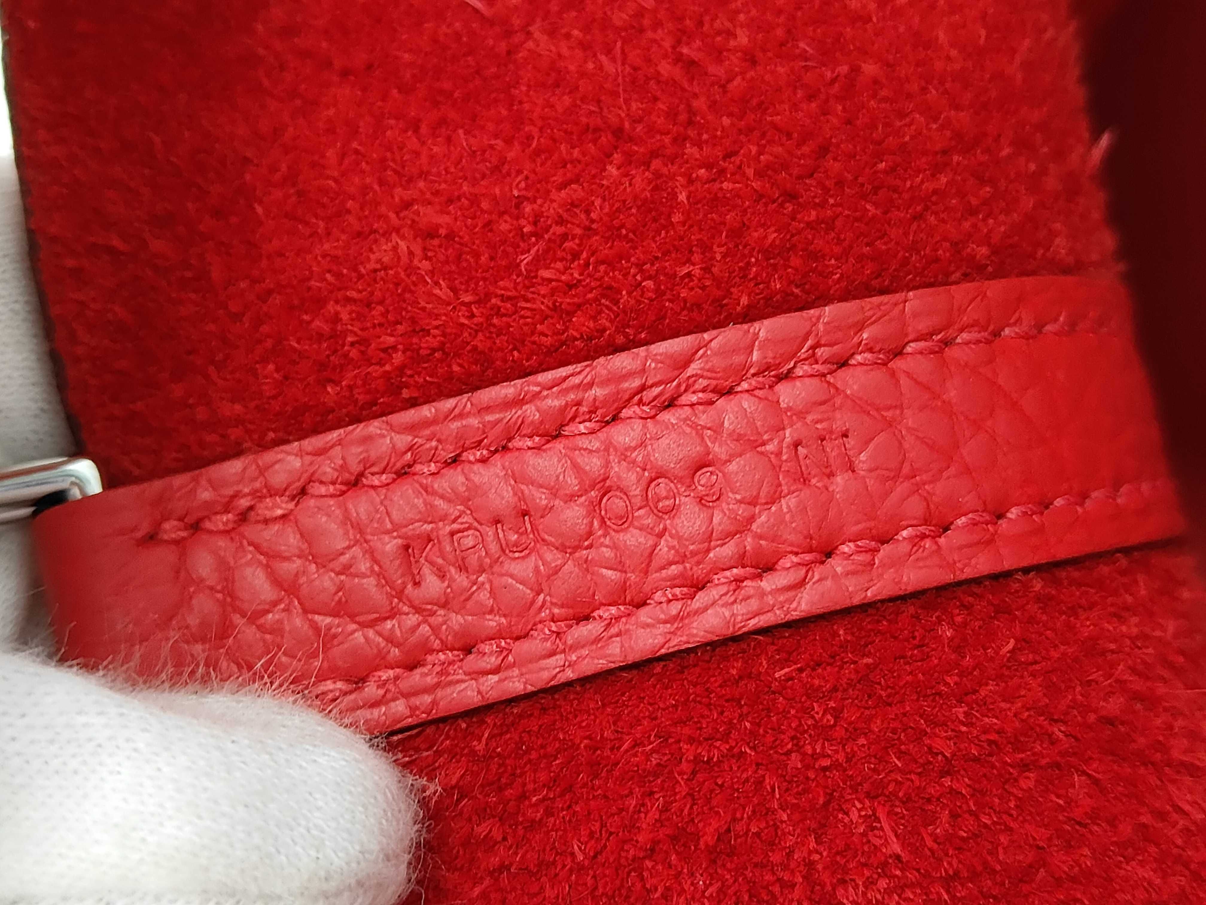 Picotin Lock PM Rouge Silver Hardware K Stamp PU009NI Handbag — view 9