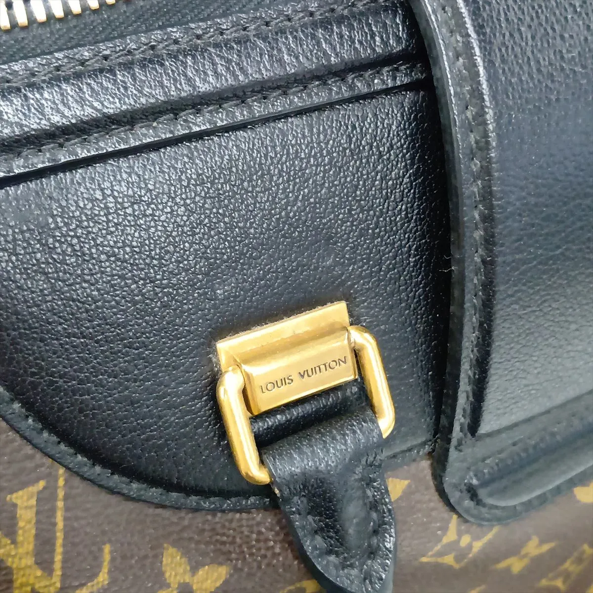 Monogram x Leather Golden Arrow Speedy M40804 TR2102 Brown x Black — view 12