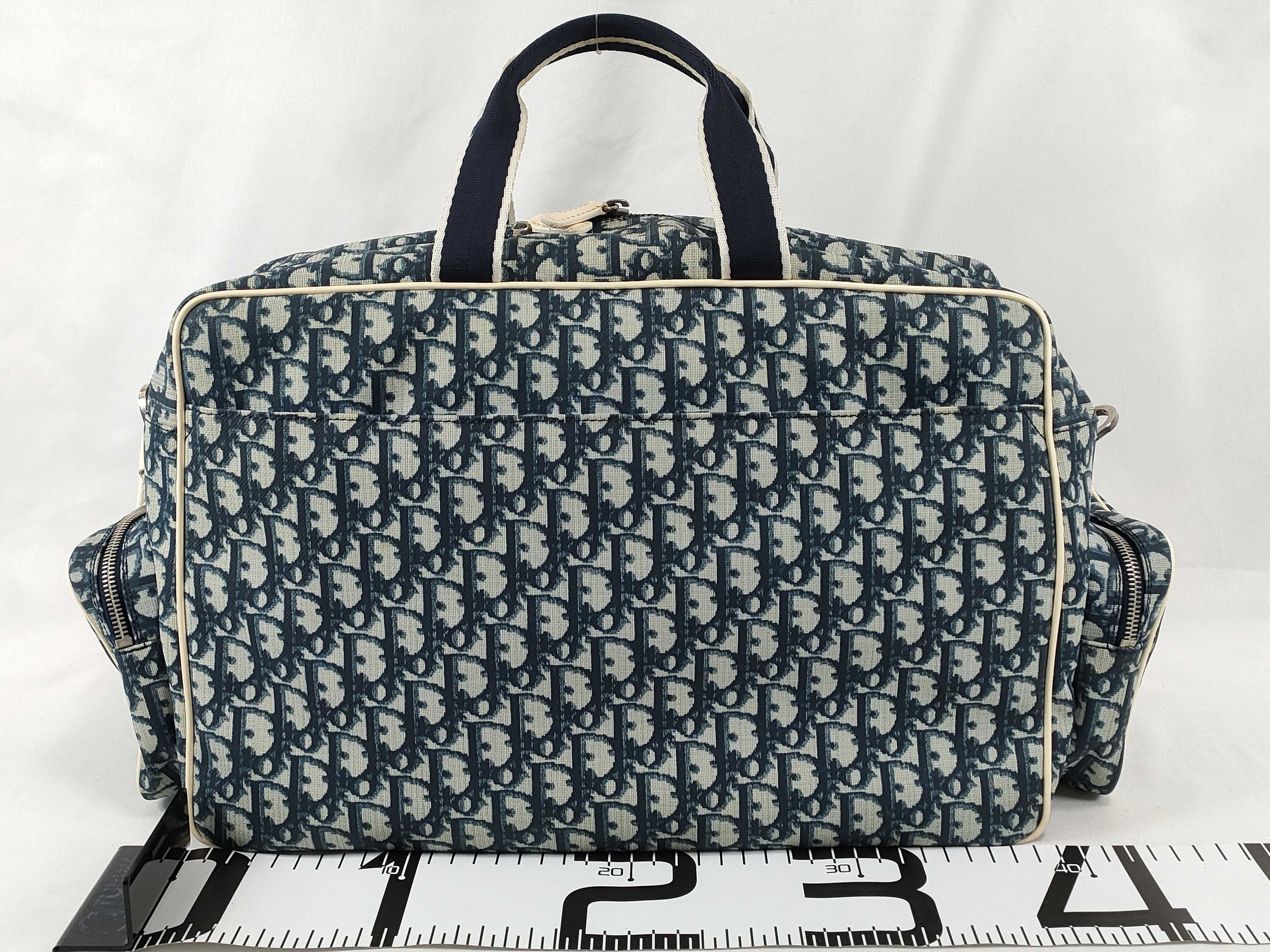 Trotter Pattern 2-Way Boston Bag (Blue) — view 2