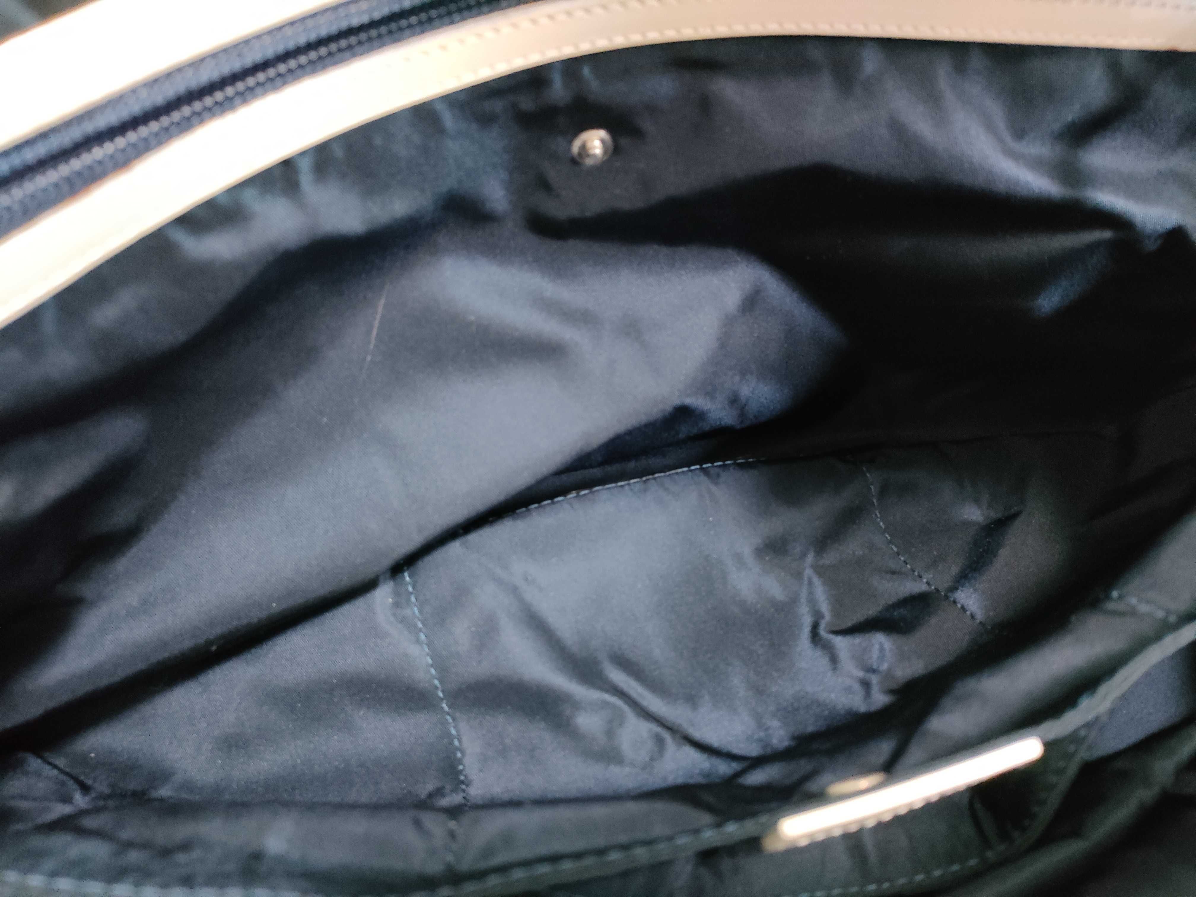 Trotter Pattern 2-Way Boston Bag (Blue) — view 13