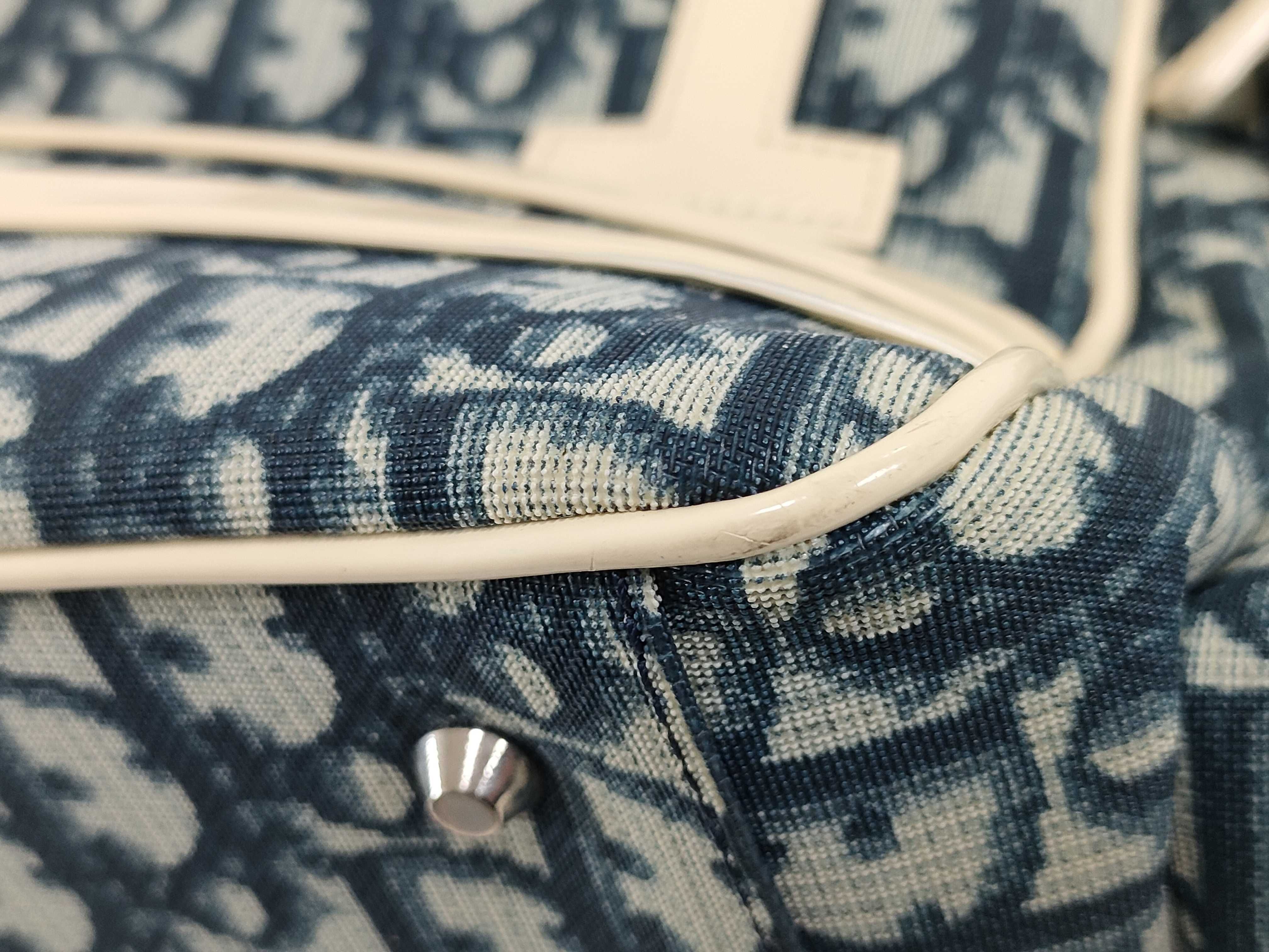 Trotter Pattern 2-Way Boston Bag (Blue) — view 8