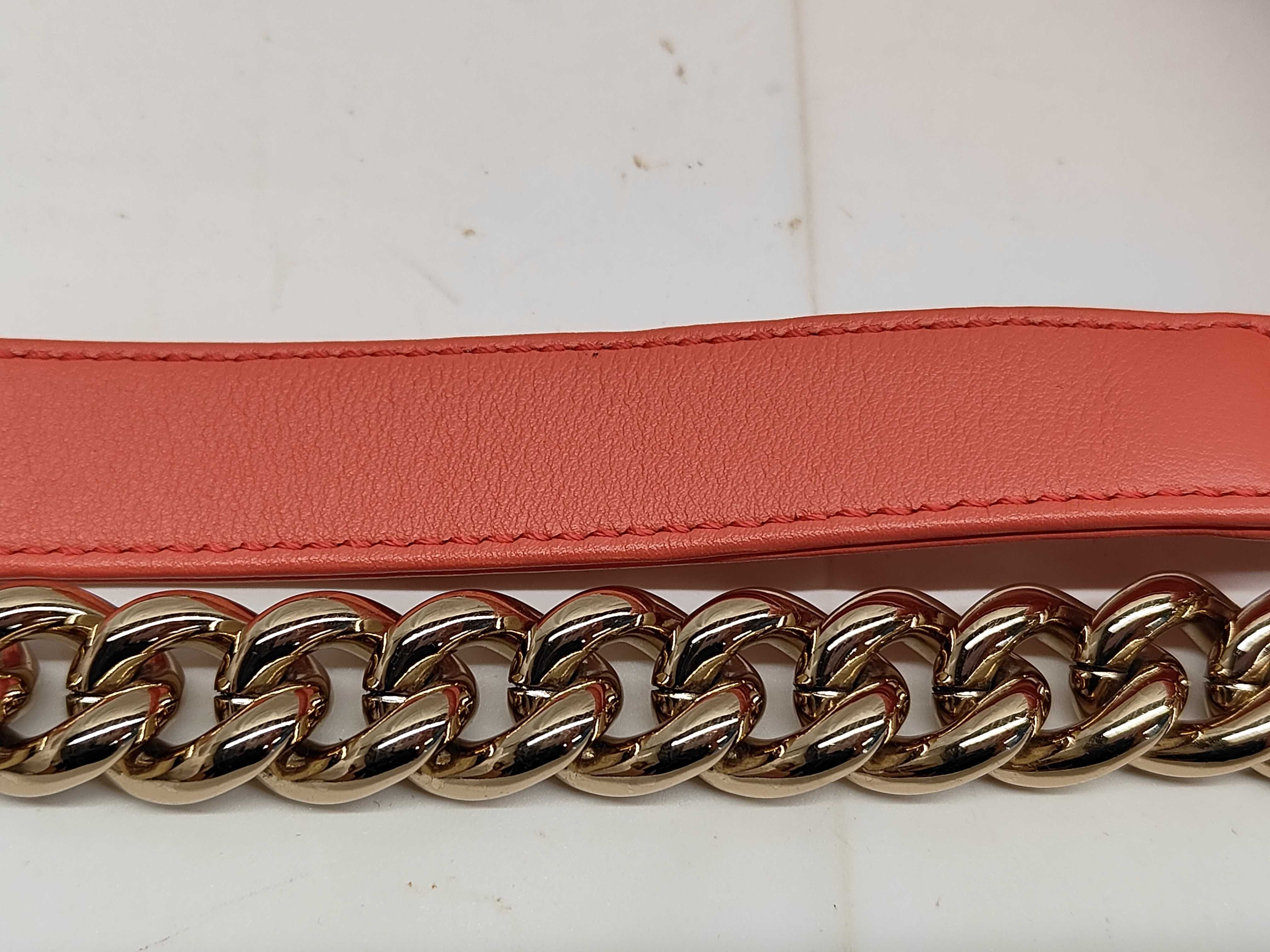 Boy Chanel 25 Chain Shoulder Bag, Coral Orange Lambskin, Gold Hardware, A67086 (Shoulder Bag) — view 3