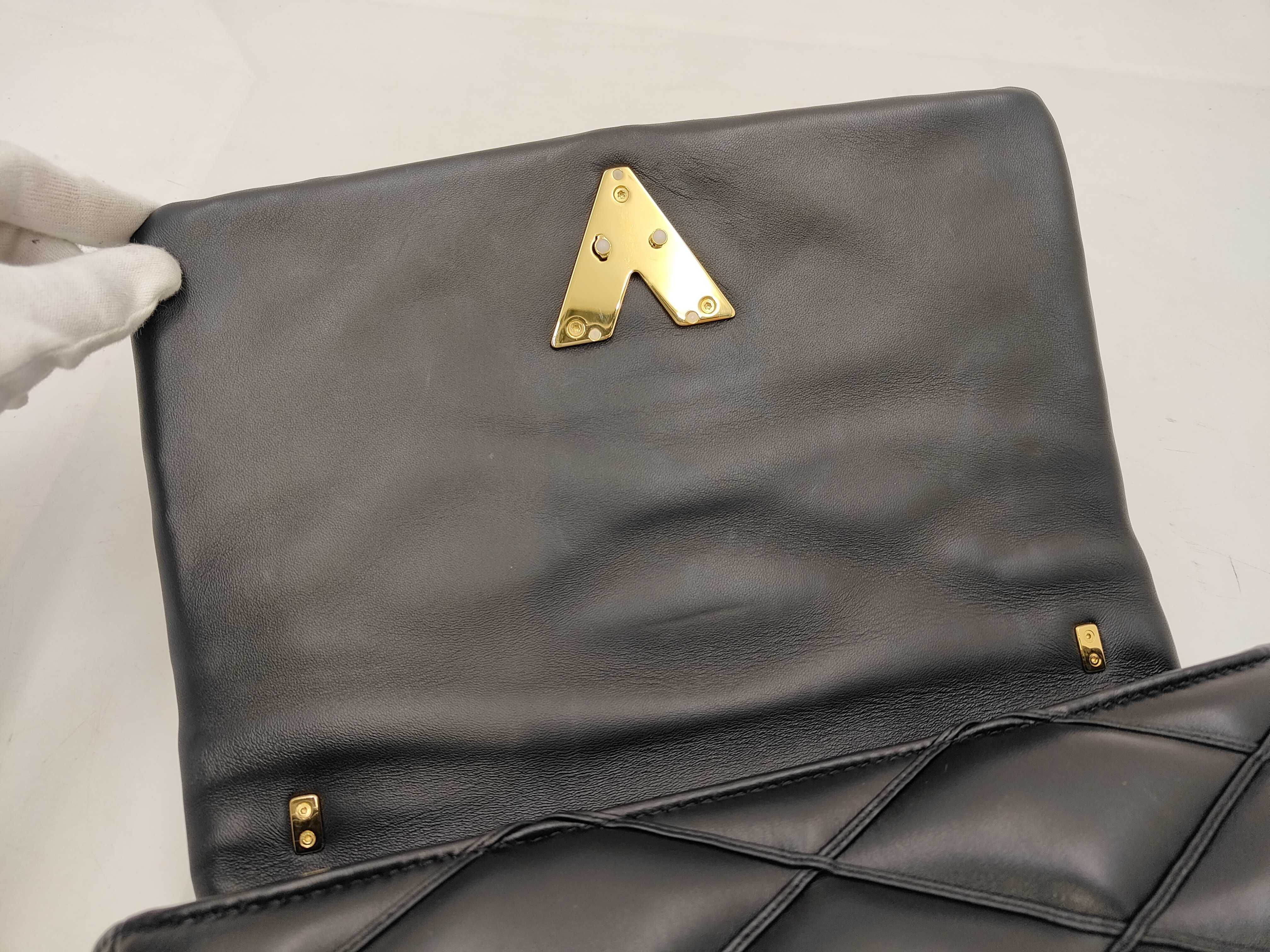 Maltage GO-14 GM Gold Hardware 2-way Chain Shoulder Bag M23689 Black RFID Detectable Handbag — view 8