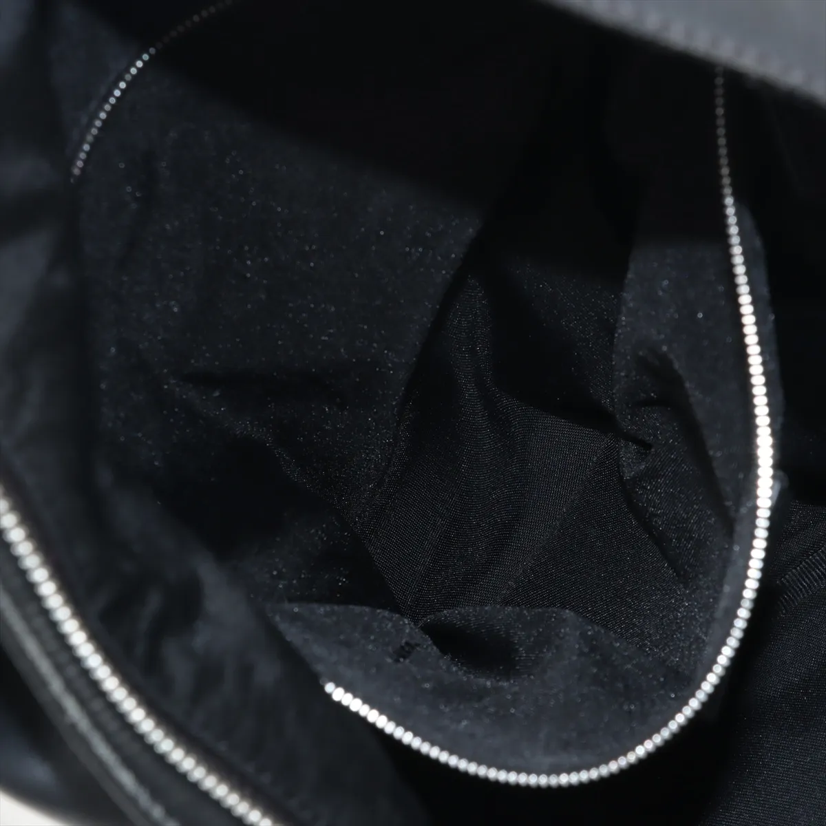 Monster Nylon x Leather Backpack/Rucksack Black 7VZ042 — view 8