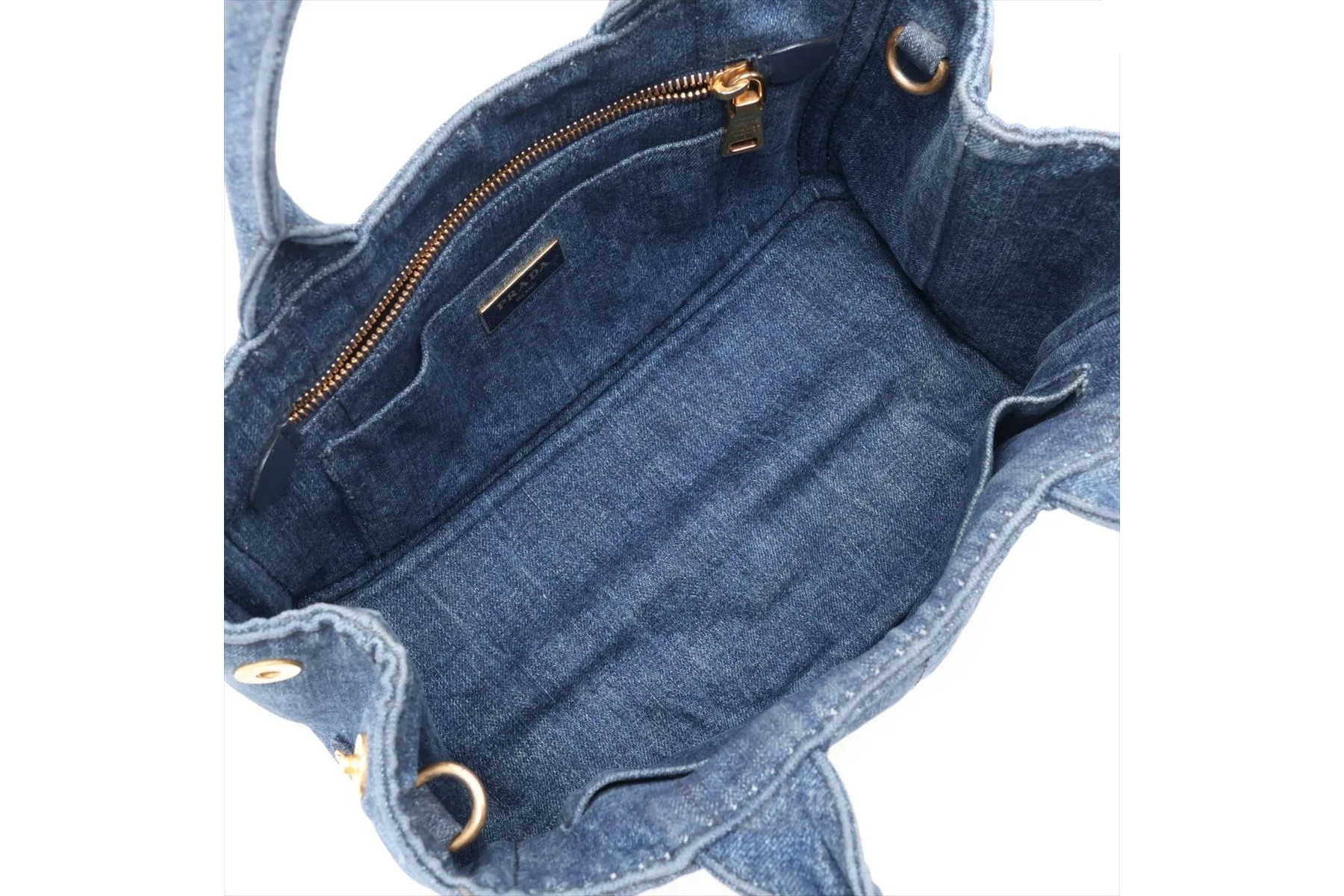 Guarantee included Canapa Denim Blue 2-Way Shoulder Bag — view 7
