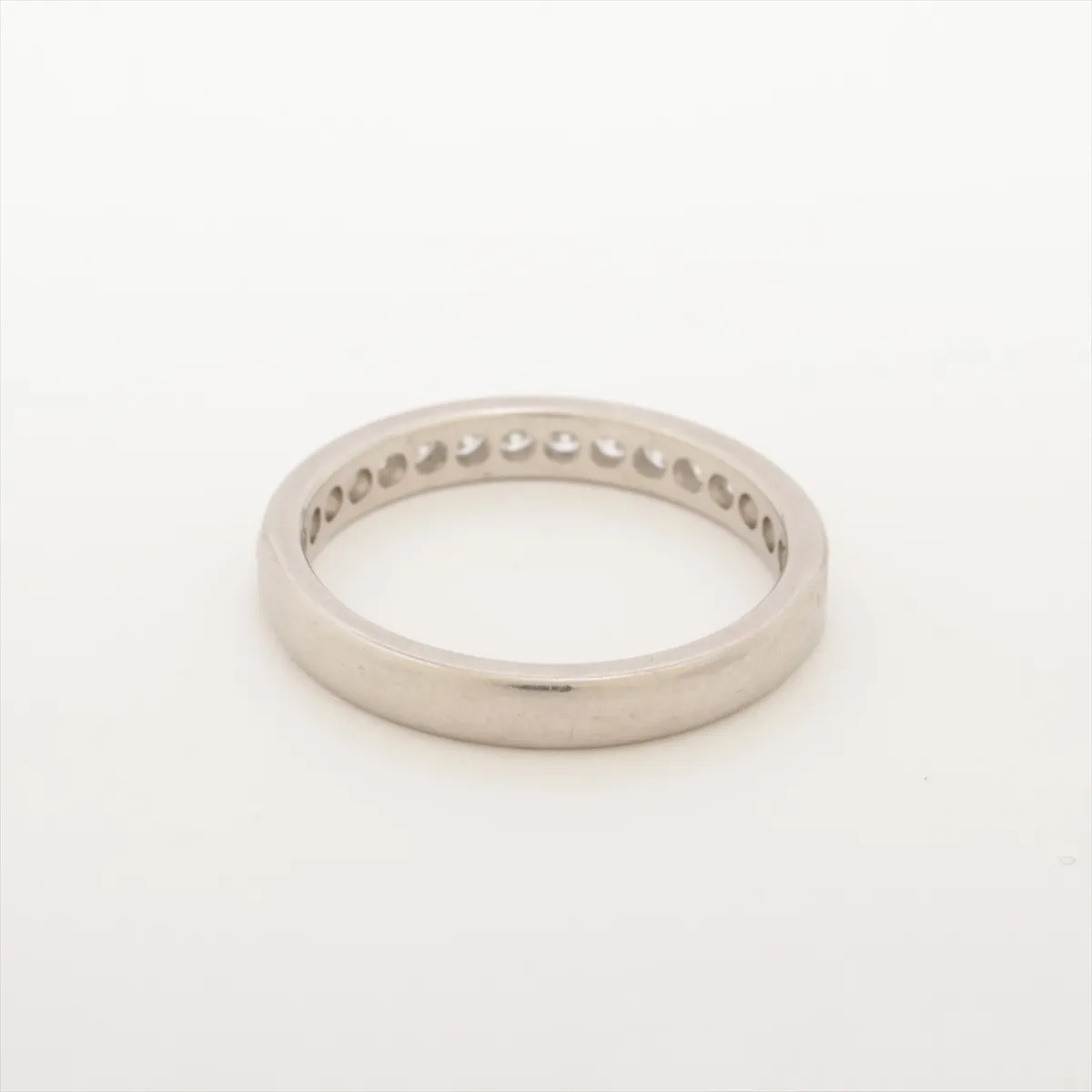 Half Eternity Diamond Ring Pt950 2.8g 47 PA5724 — view 2