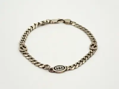 Interlocking G Bracelet, 925 Sterling Silver, 8.2g
