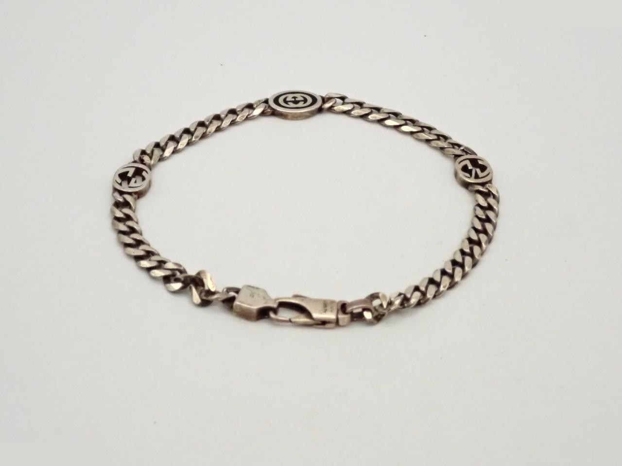 Interlocking G Bracelet, 925 Sterling Silver, 8.2g — view 2