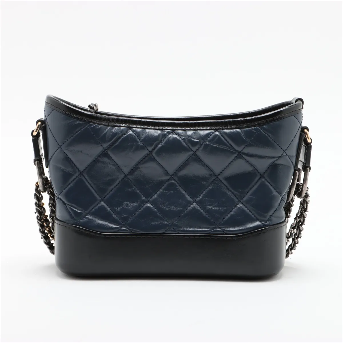Gabriel de Chanel Vintage Calf x Leather Chain Shoulder Bag Blue x Black Gold x Silver Hardware 26430884 26th Series — view 2