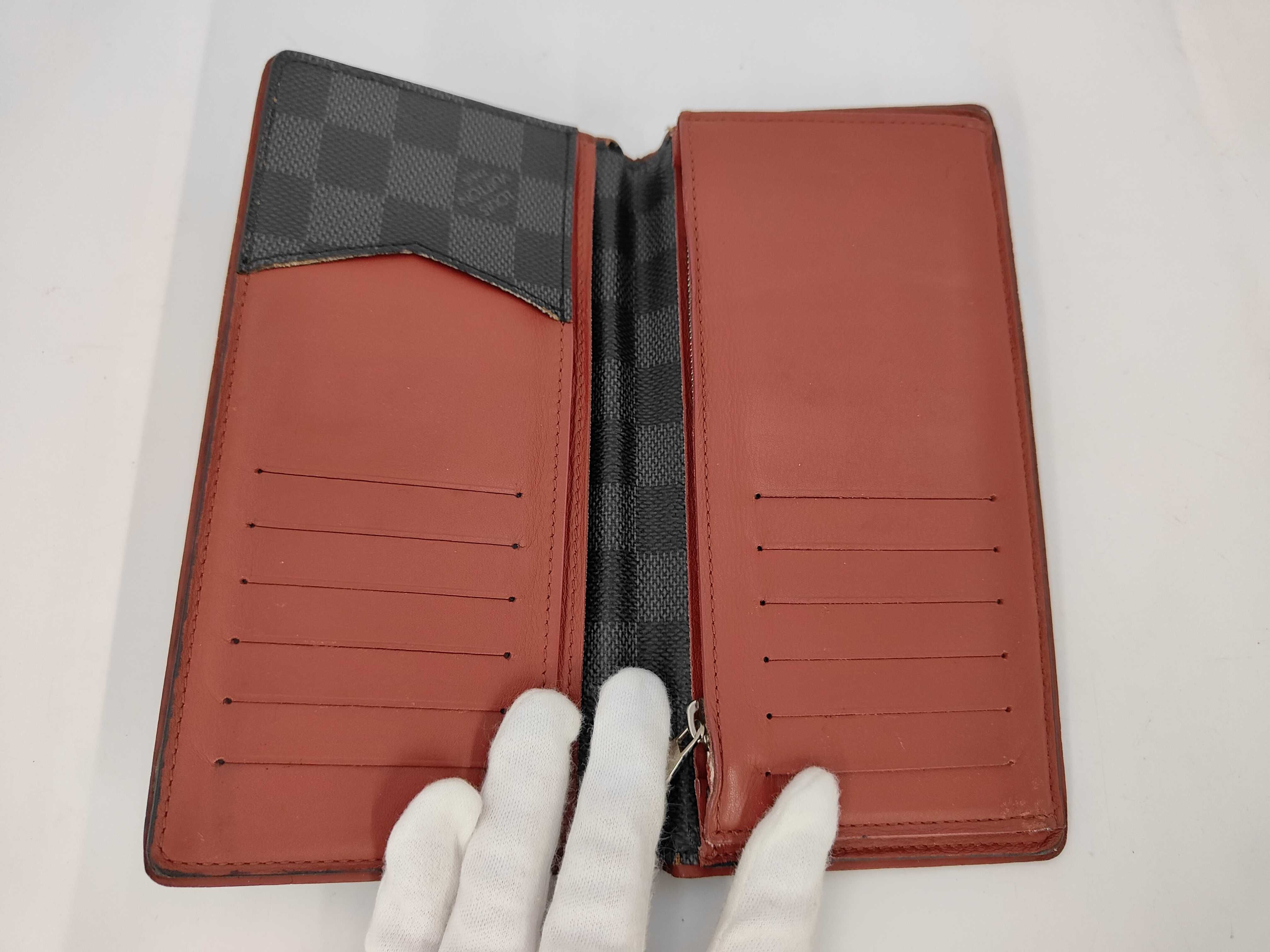 Long Wallet, Folding Wallet, Damier Graphite, Coquelicot Gray Wallet — view 8