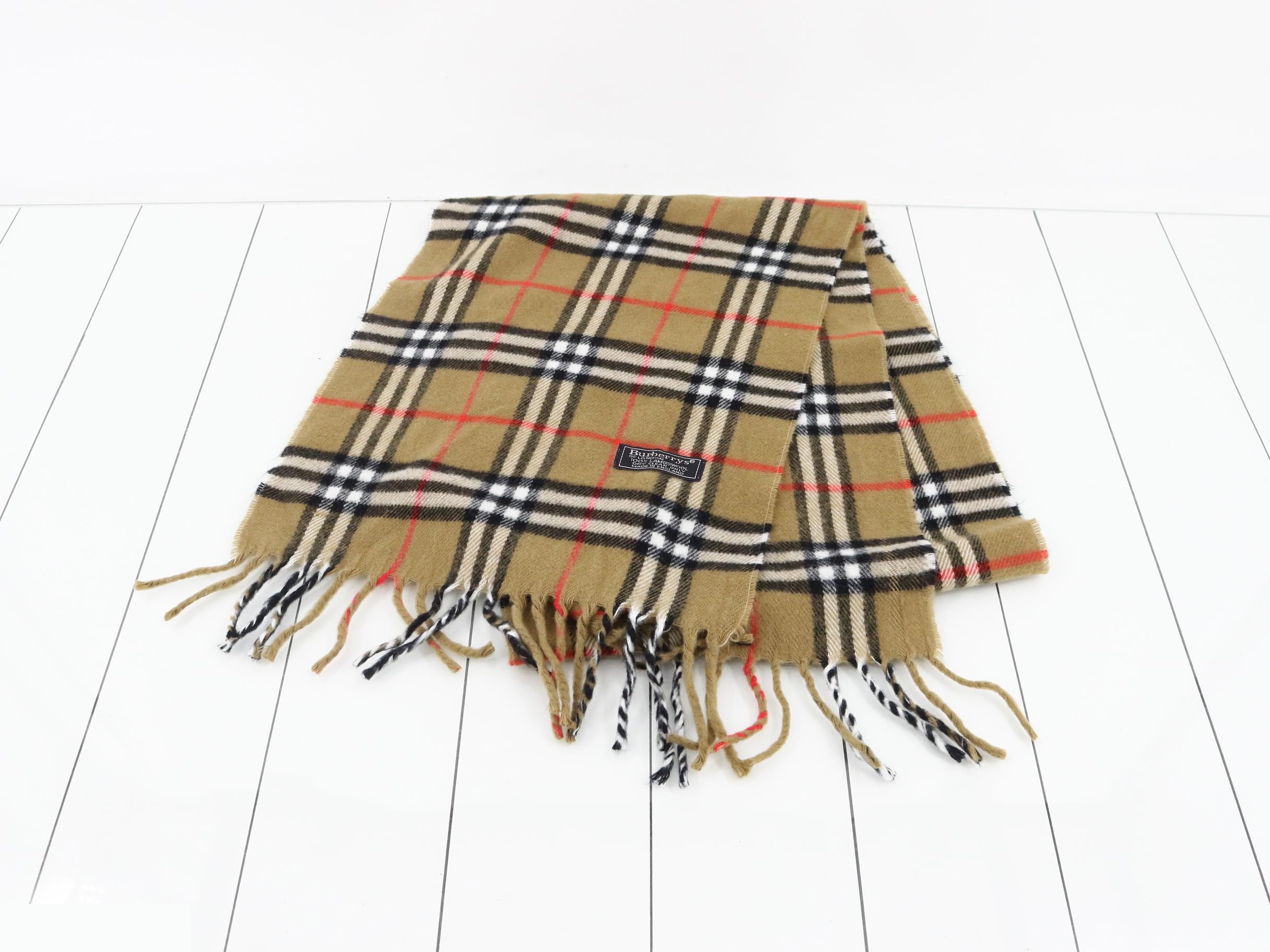 Nova Check Scarf, Beige — view 2
