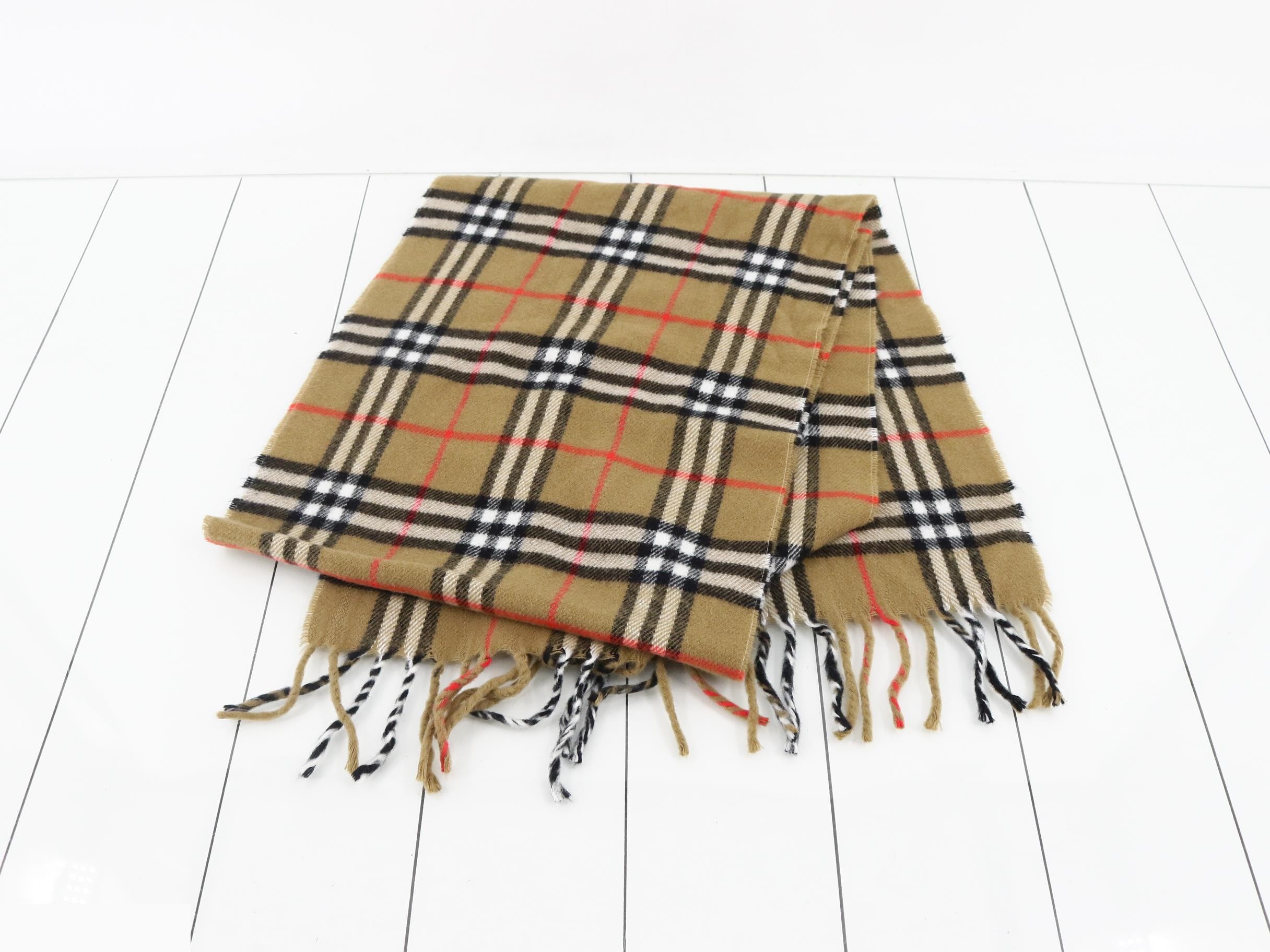 Nova Check Scarf, Beige — view 3