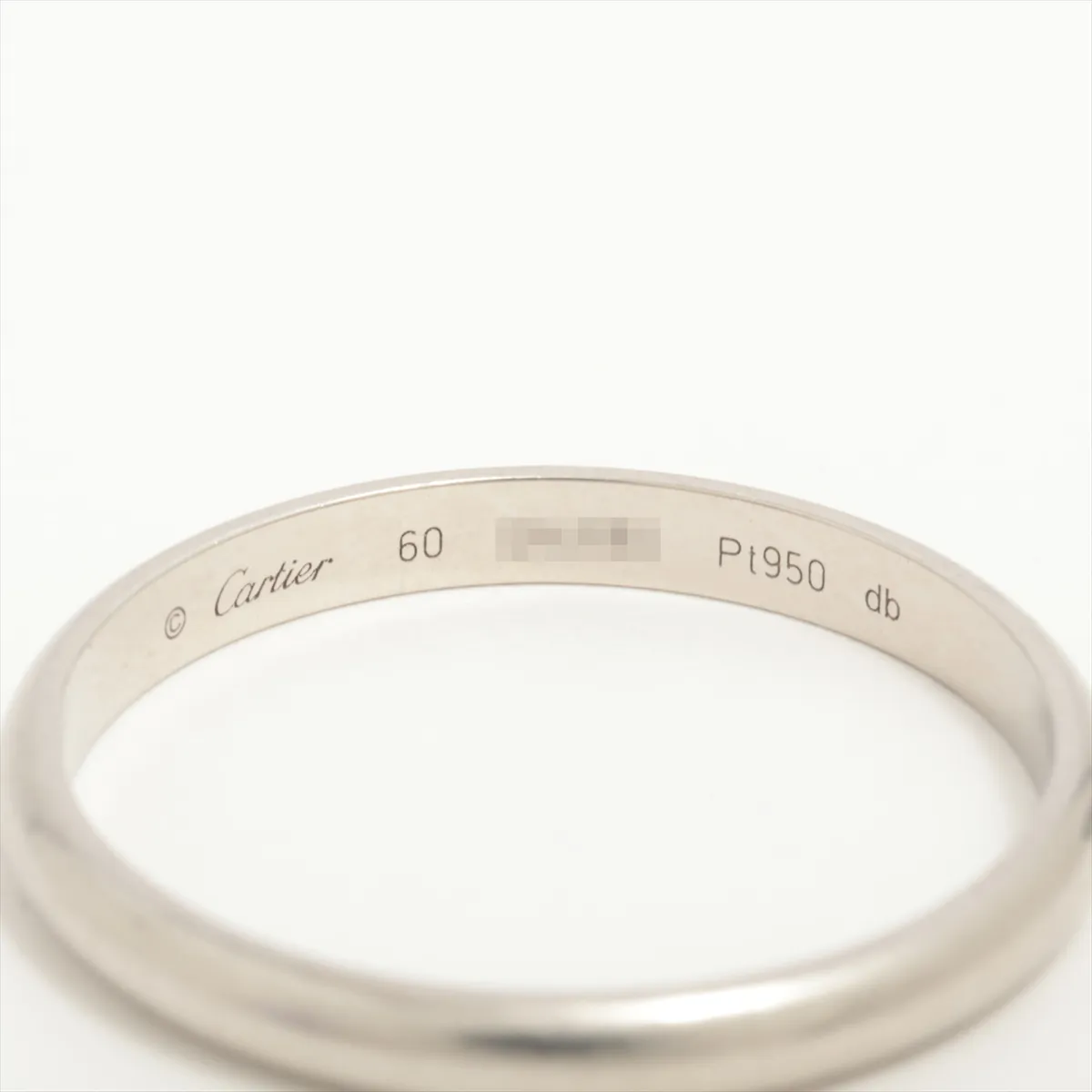Wedding Ring, Pt950, 3.4g, Size 60, QNJ880 — view 3