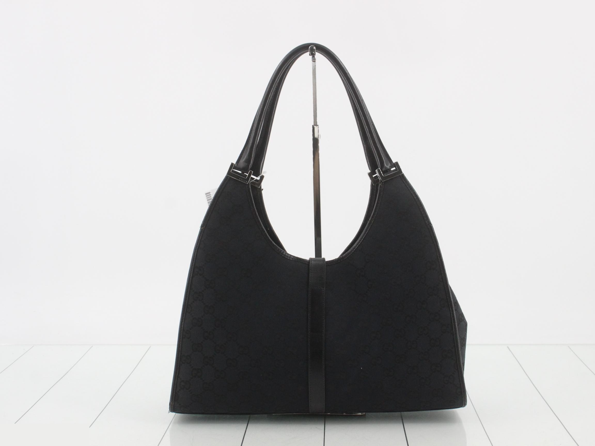 Canvas Tote Bag, Black, Jackie, 002 1066 — view 2