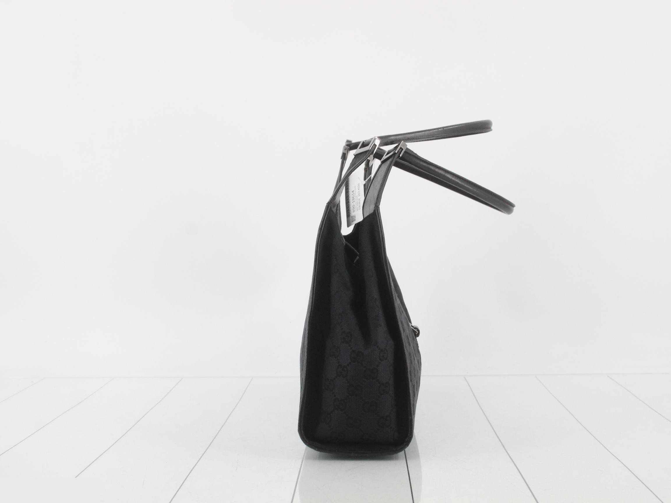 Canvas Tote Bag, Black, Jackie, 002 1066 — view 4