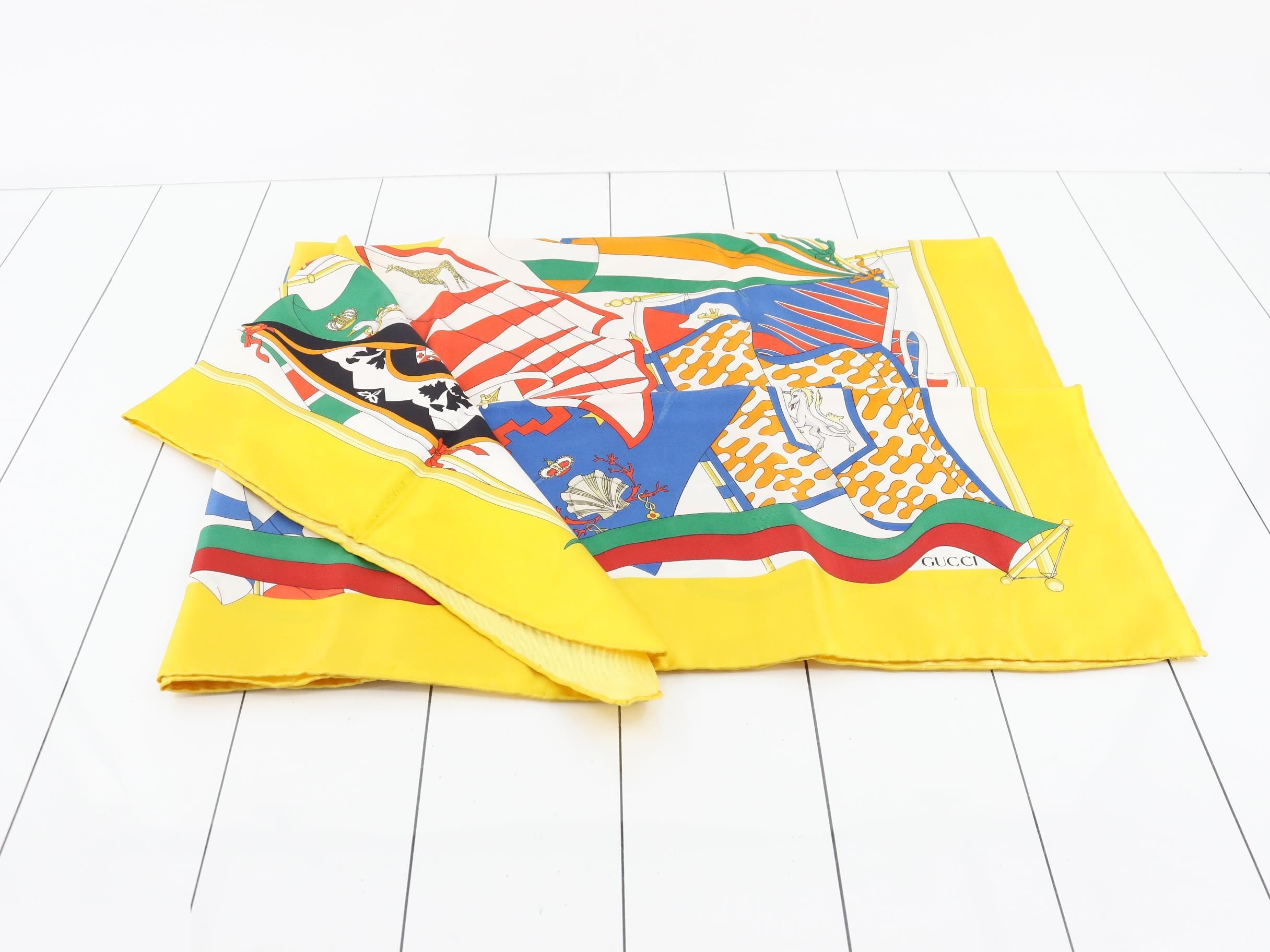 Vintage silk scarf — view 3