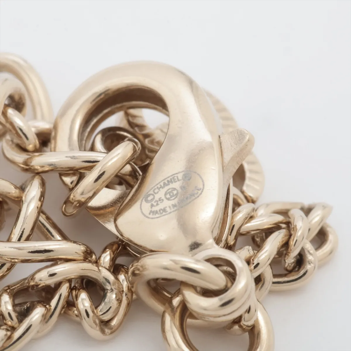 Coco Mark A25B Necklace, GP x Leather, Gold, — view 4