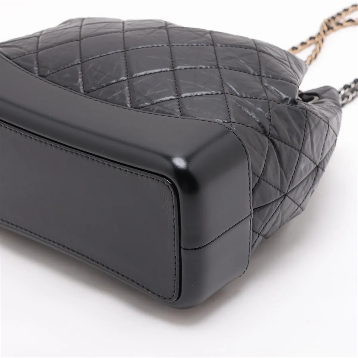 Gabrielle de Chanel Vintage Calfskin Chain Backpack, Black with Gold and Silver Hardware, Item Number 27056120 (Serial Number 27) — view 3