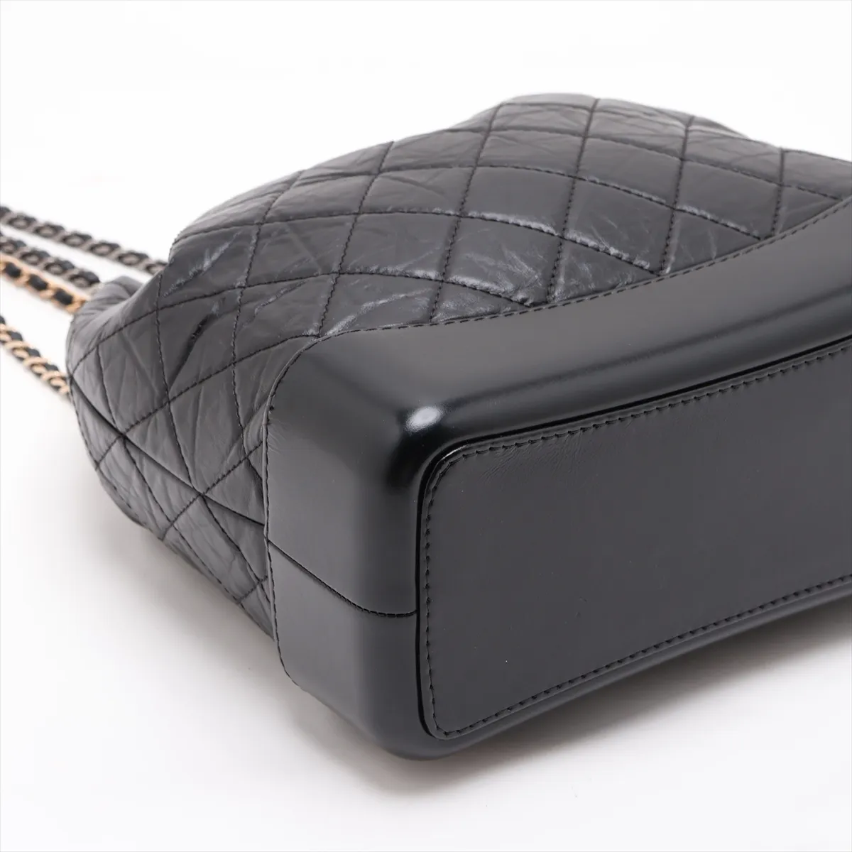 Gabrielle de Chanel Vintage Calfskin Chain Backpack, Black with Gold and Silver Hardware, Item Number 27056120 (Serial Number 27) — view 4