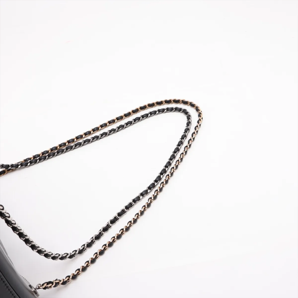 Gabrielle de Chanel Vintage Calfskin Chain Backpack, Black with Gold and Silver Hardware, Item Number 27056120 (Serial Number 27) — view 6