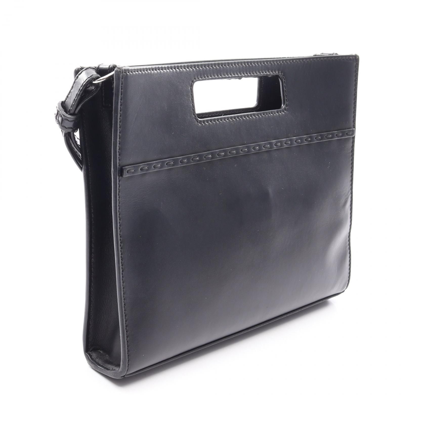 Cut-Out Debossed Logo Mini Shopper w/Strap — view 2