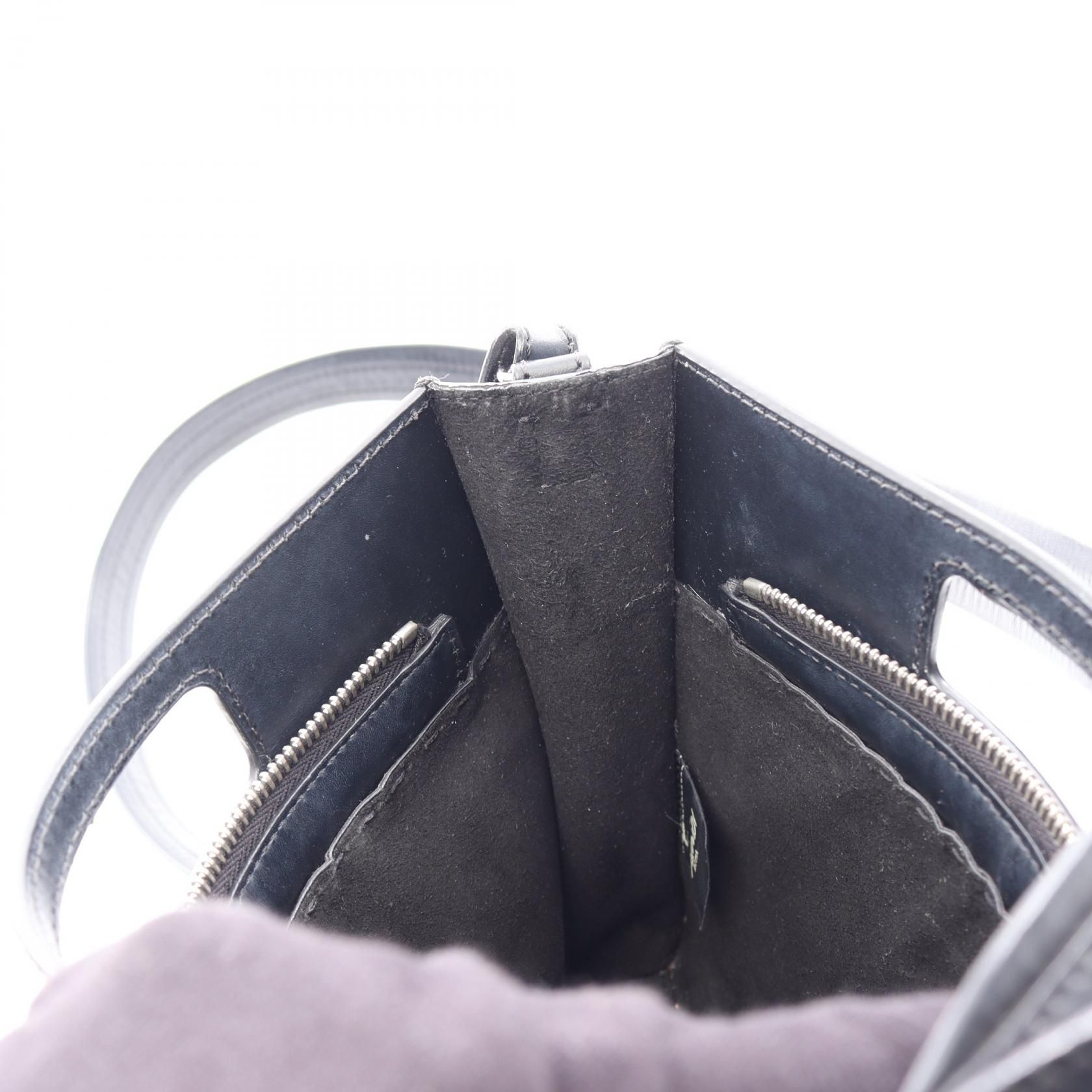 Cut-Out Debossed Logo Mini Shopper w/Strap — view 6
