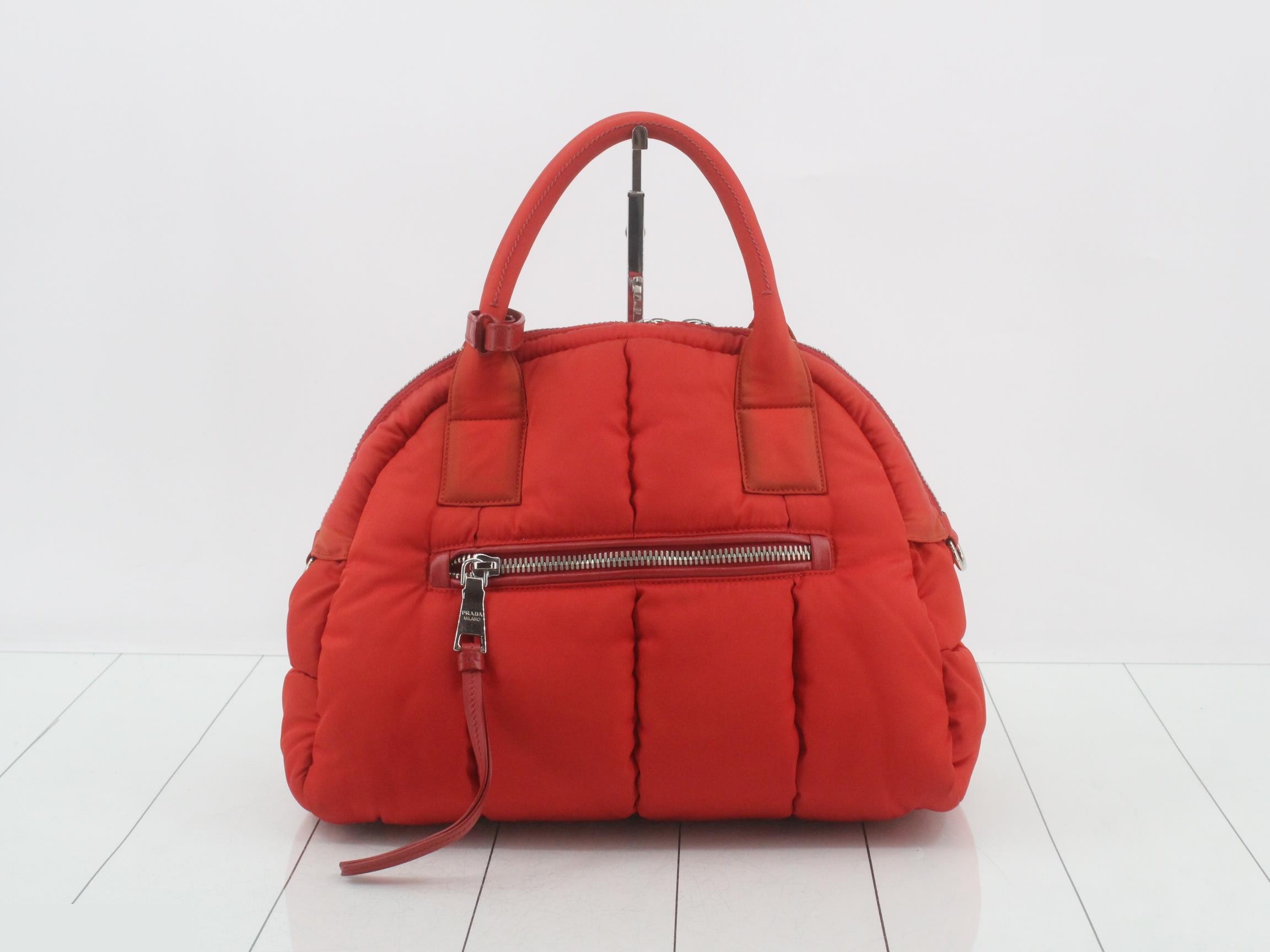 Tessuto Bomber 2-Way Bag, Nylon, Red — view 2