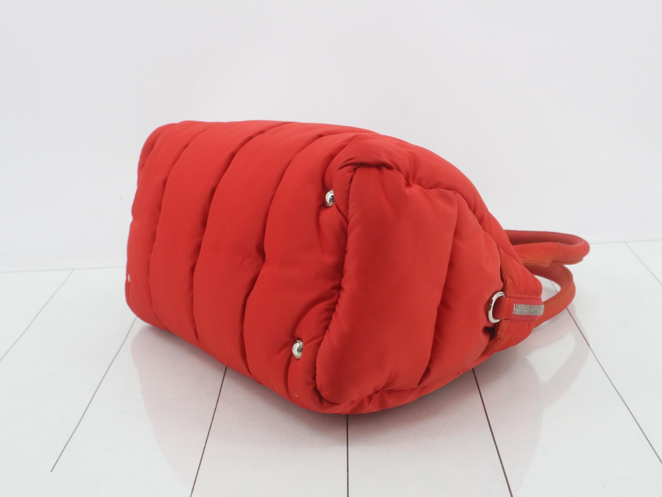Tessuto Bomber 2-Way Bag, Nylon, Red — view 6