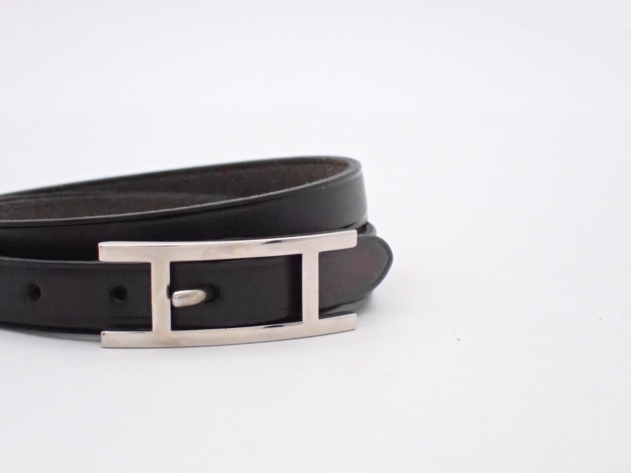 Choker Leather Bracelet "Api 3" Black, Wrist Circumference Approx. 17cm — view 3